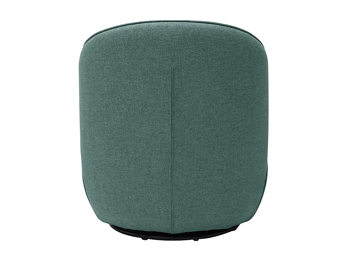 Sillón giratorio de diseño de tela verde grisáceo AMBER