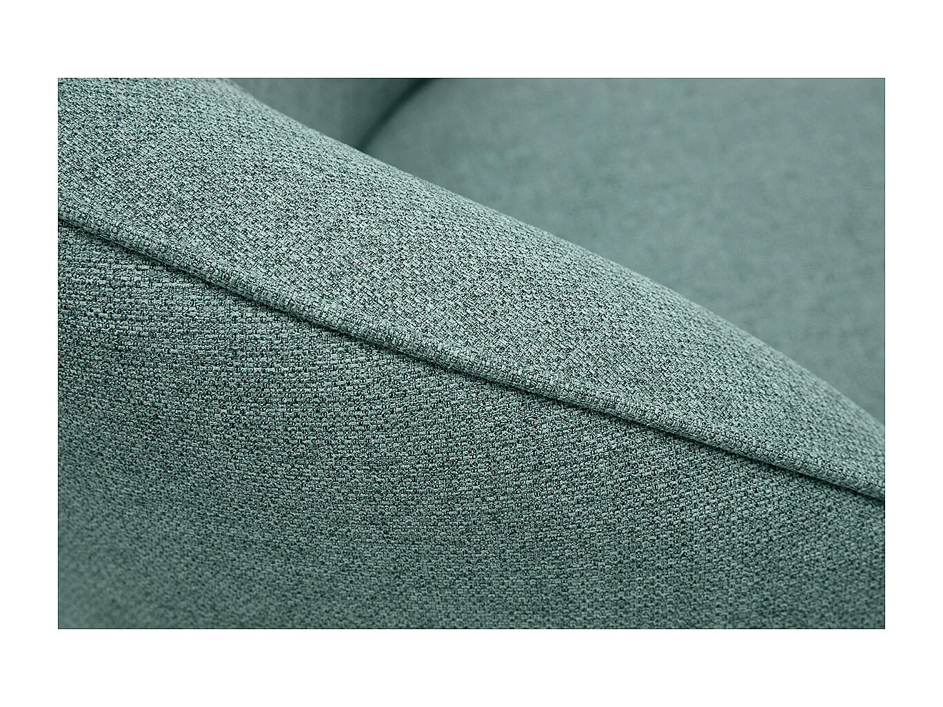 Sillón giratorio de diseño de tela verde grisáceo AMBER