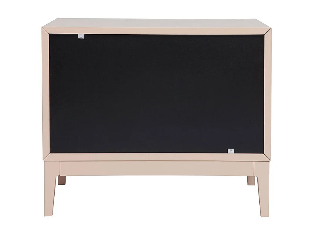 Tables de chevet rose et métal doré avec rangements (lot de 2) GIANA