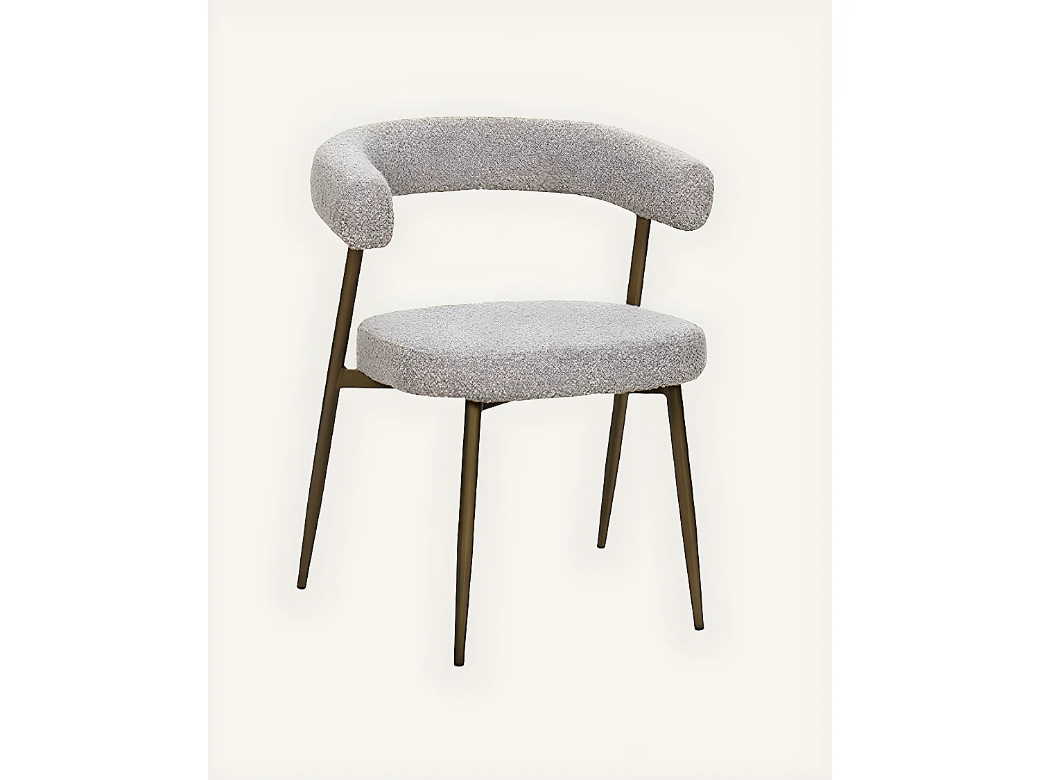 Lot de 4 chaises Agda - Lot de 4 chaises Agda en tissu et pieds métal