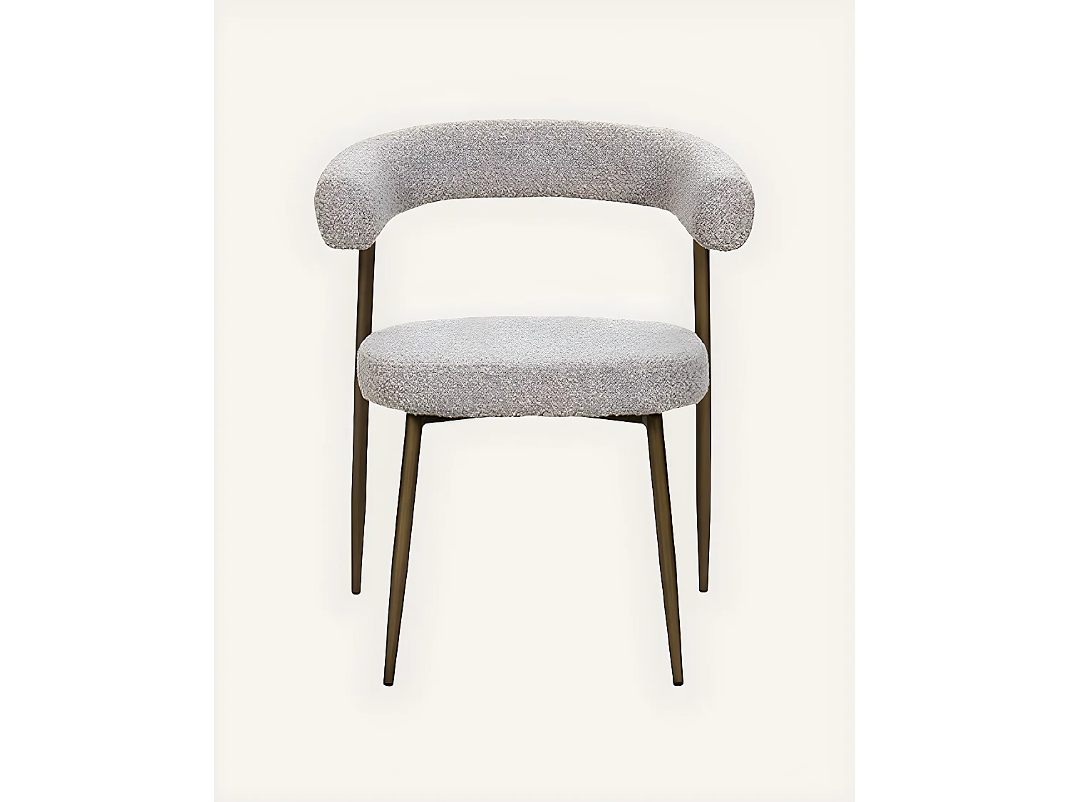 Lot de 4 chaises Agda - Lot de 4 chaises Agda en tissu et pieds métal