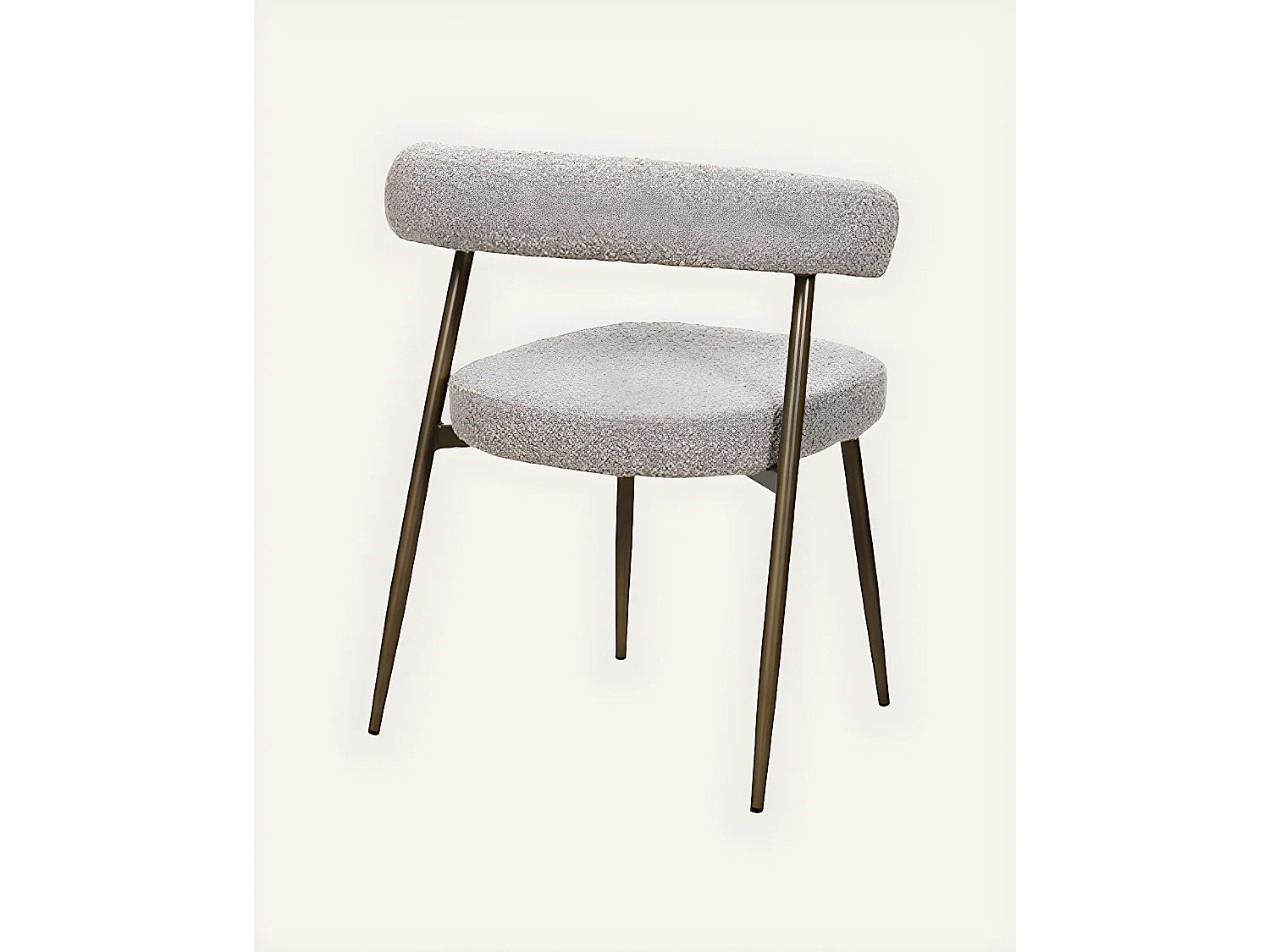 Lot de 4 chaises Agda - Lot de 4 chaises Agda en tissu et pieds métal