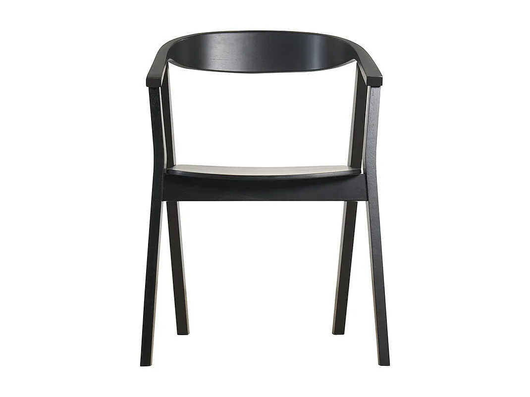 Schwarze Design-Stühle aus Holz (2er- Set) BAHIA