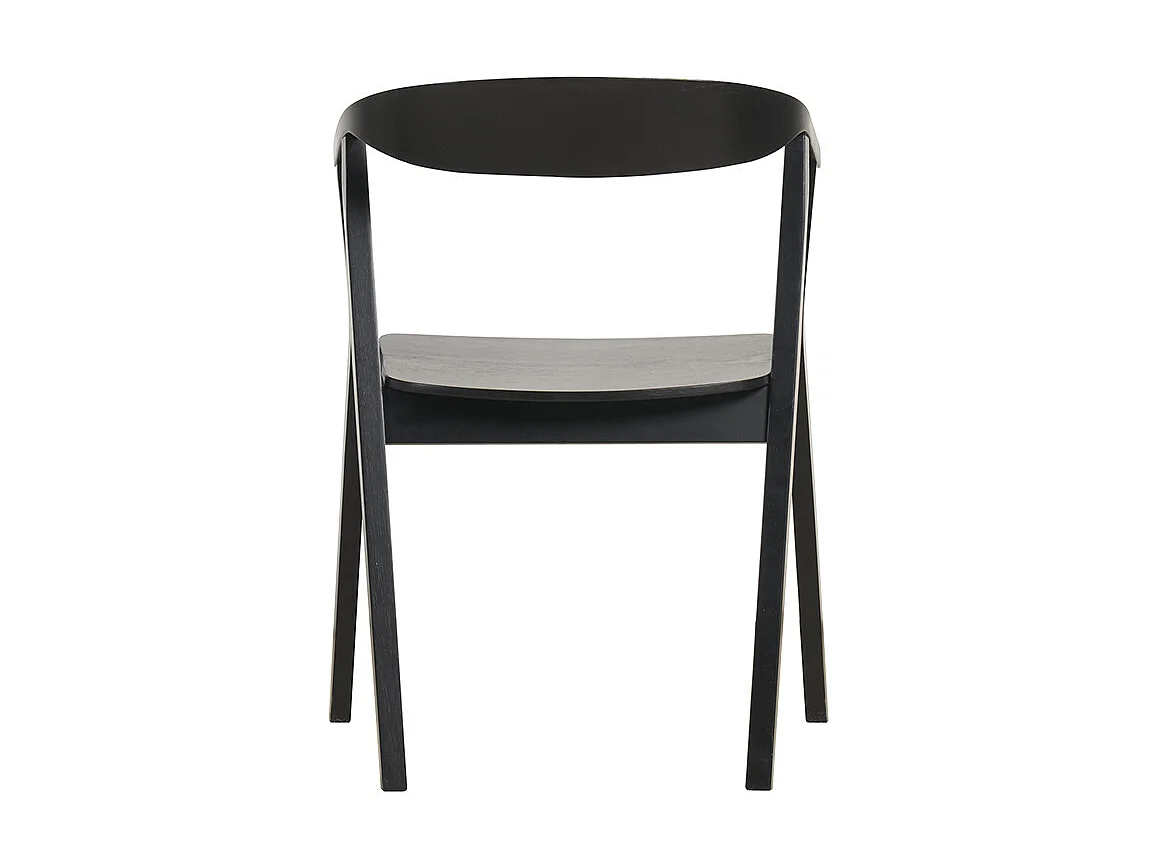 Schwarze Design-Stühle aus Holz (2er- Set) BAHIA