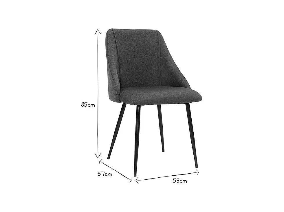 Chaises en tissu effet velours texturé terre brûlée et métal noir (lot de 2) HIGGINS