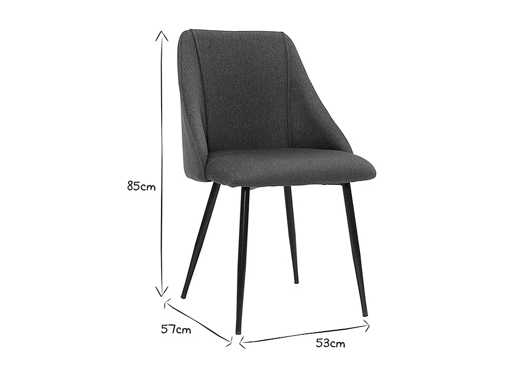 Chaises en tissu effet velours texturé beige et métal noir (lot de 2) HIGGINS