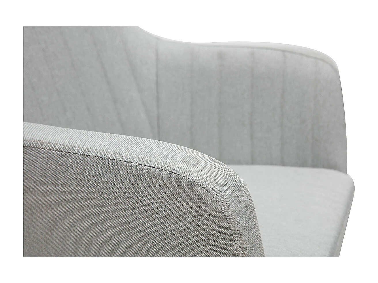 Sillón escandinavo gris claro y patas roble ALEYNA