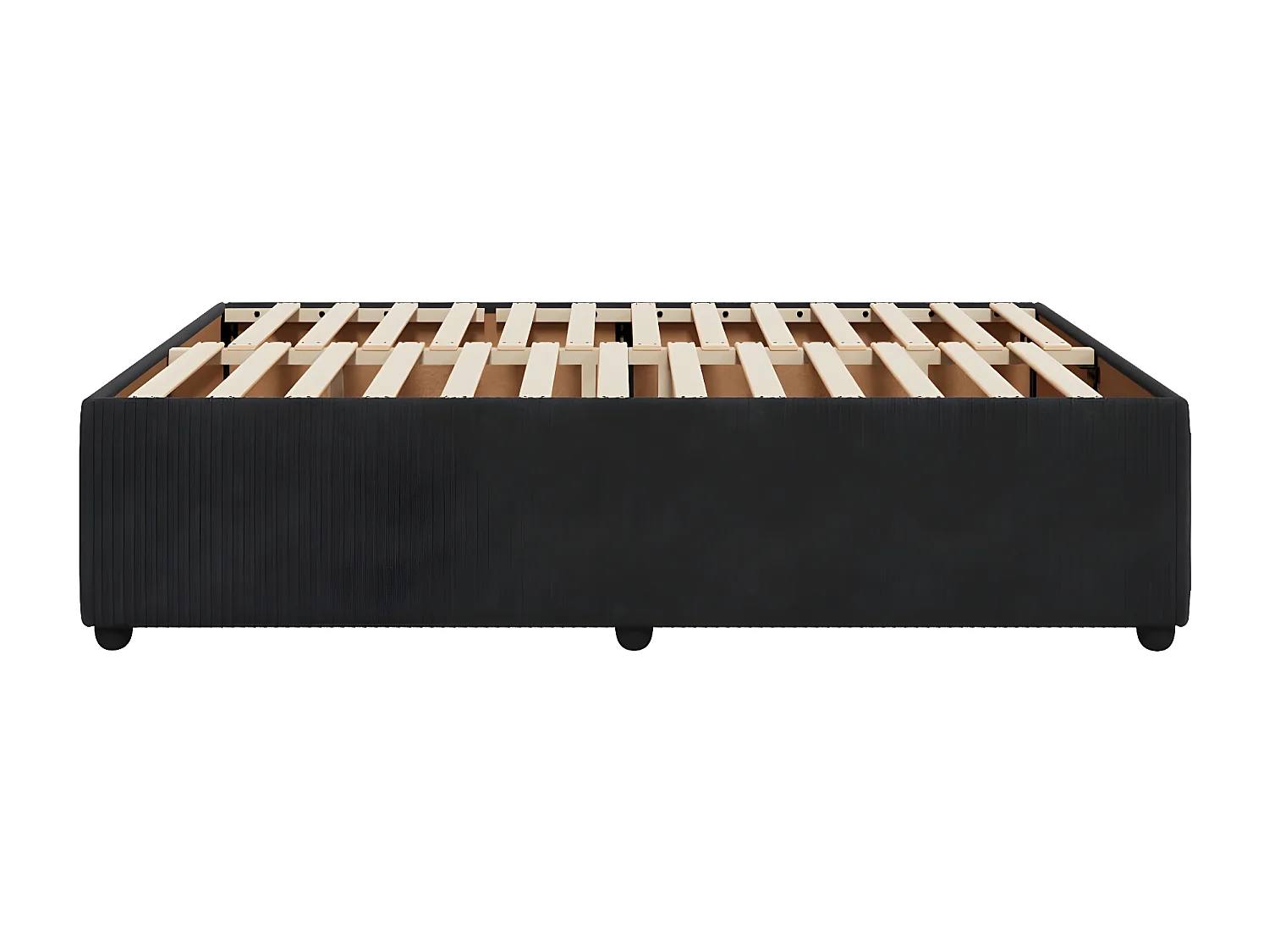 Cadre de lit Noir 140x190 cm Velours