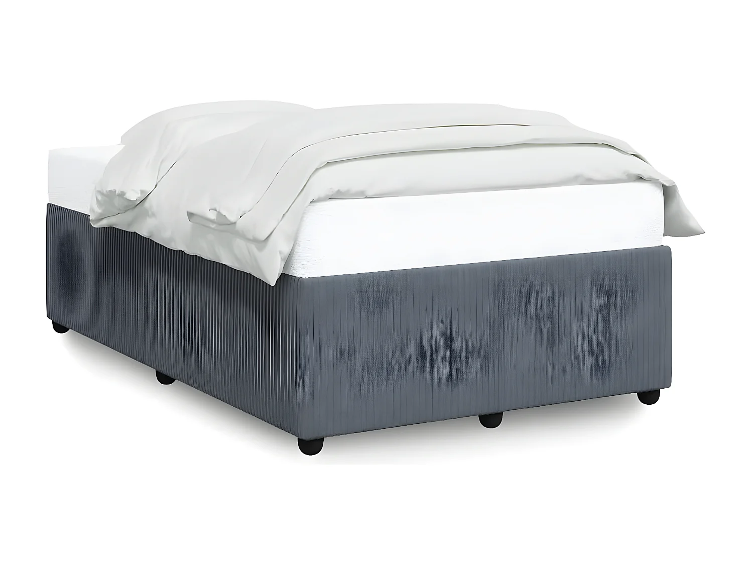 Cadre de lit Gris foncé 120x200 cm Velours