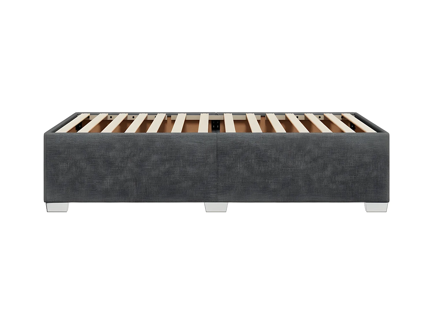 Cadre de lit Gris foncé 90x200 cm Tissu