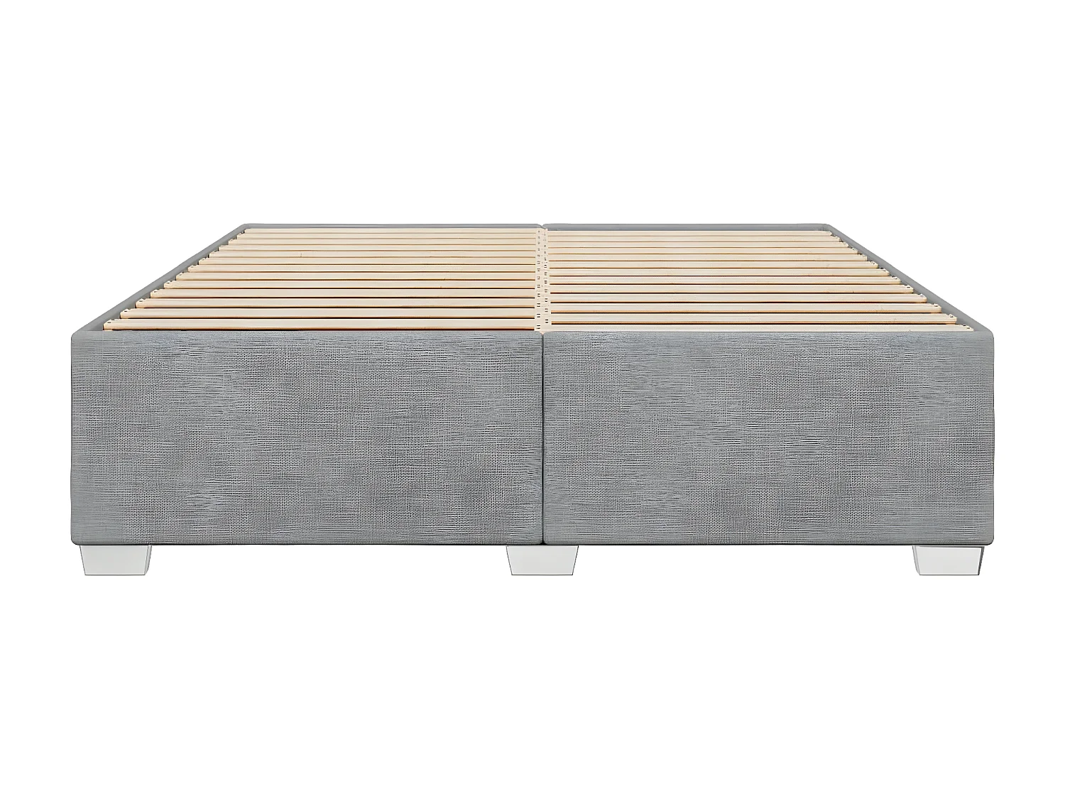 Estructura de cama gris claro tela 200x200 cm