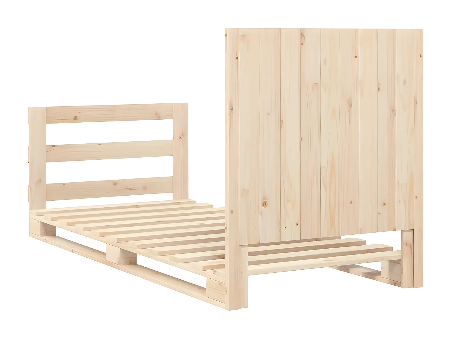 Cadre de lit avec tête de lit 90x200 cm bois de pin massif