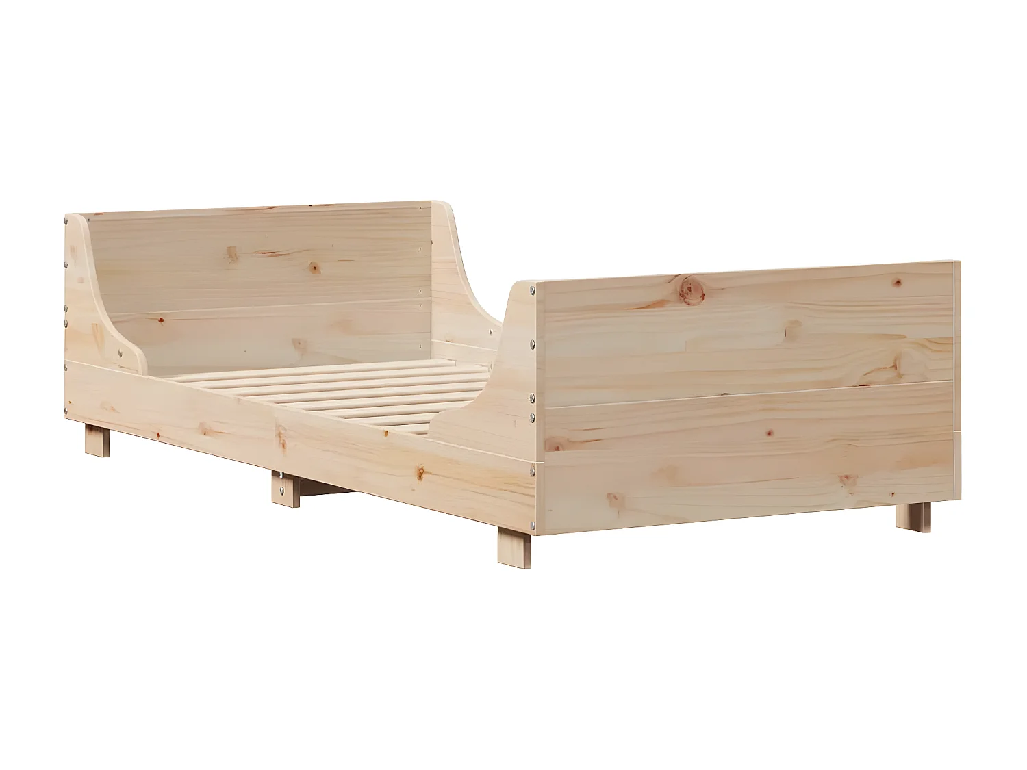 Cama sem colchão 75x190 cm madeira de pinho maciça