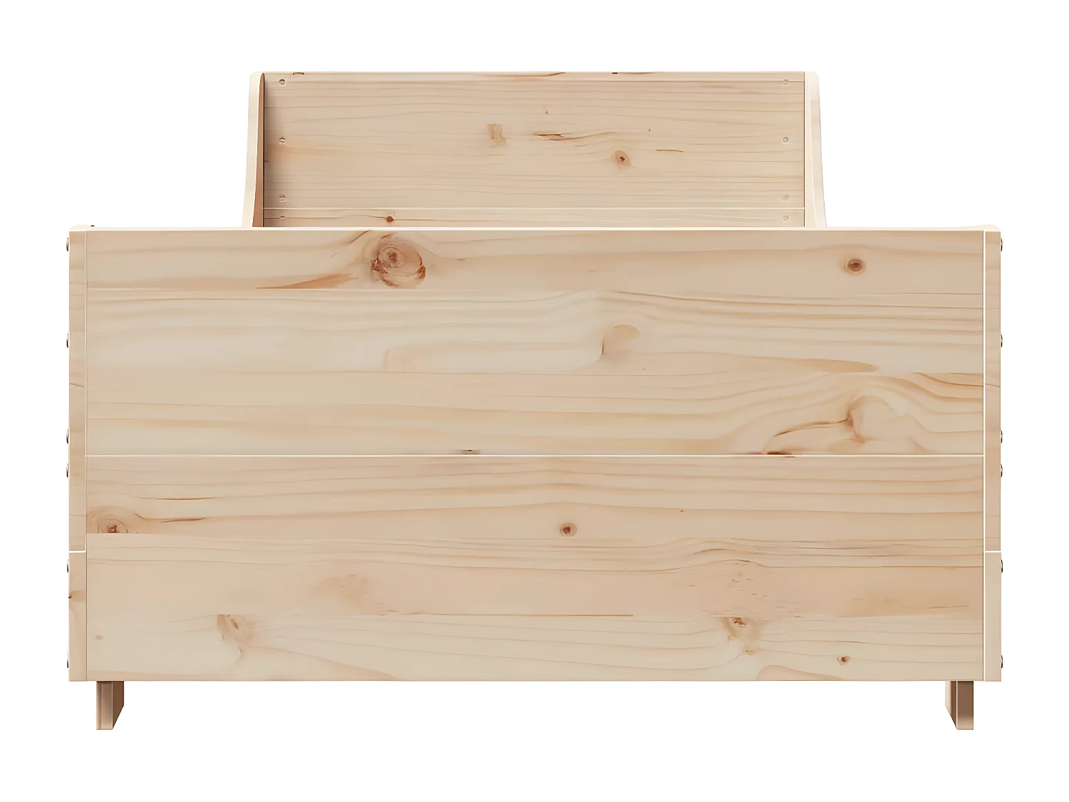 Cadre de lit sans matelas 75x190 cm bois de pin massif