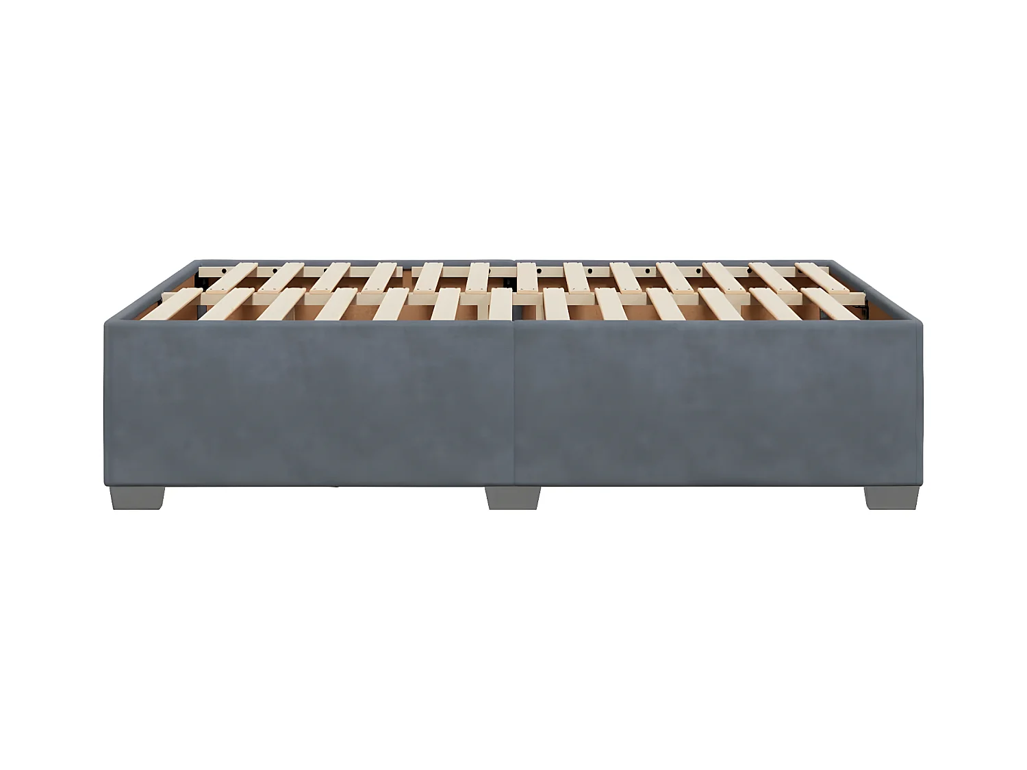 Cadre de lit gris foncé 120x190 cm velours