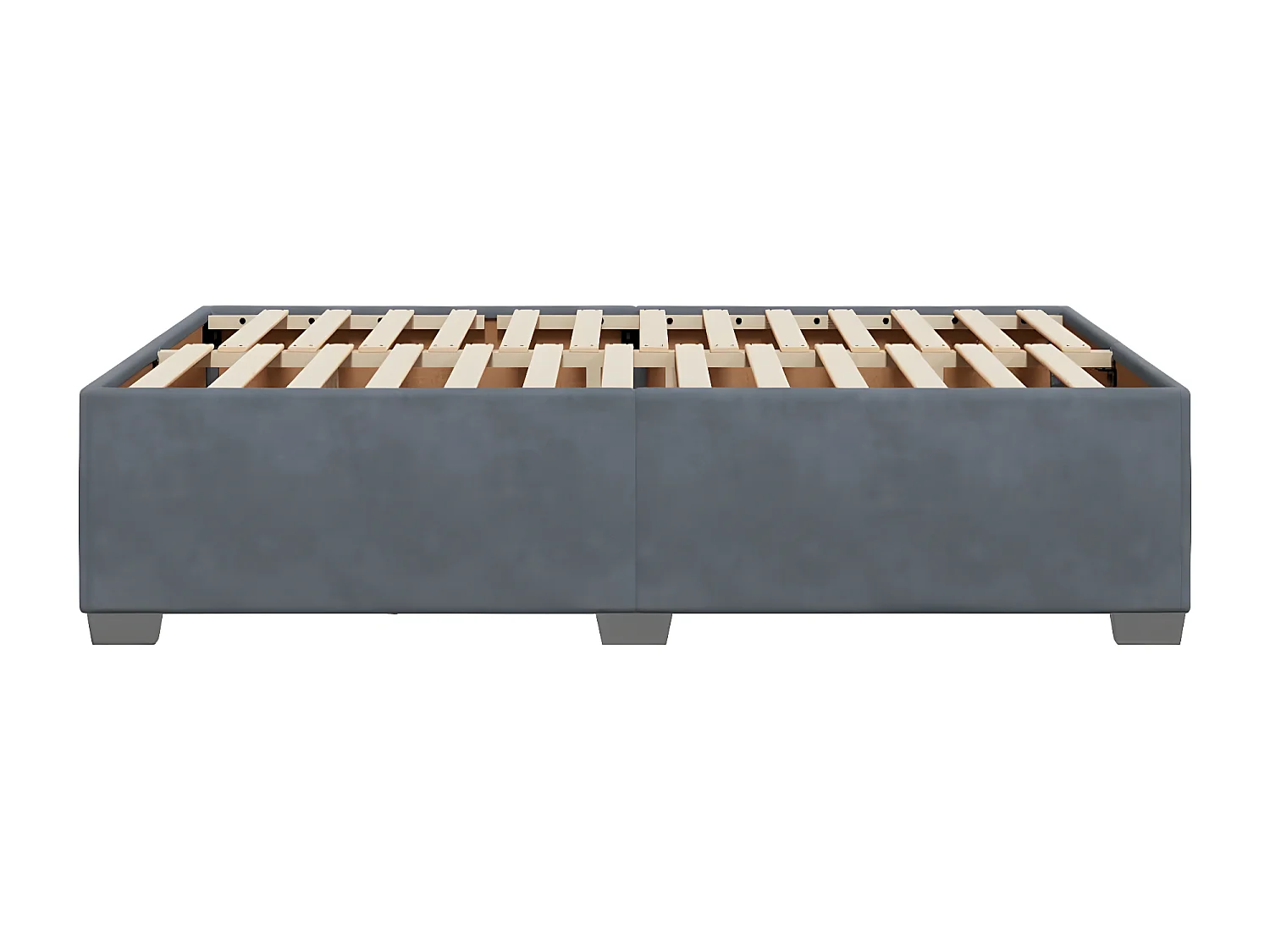 Estrutura de cama 120x190 cm veludo cinzento-escuro