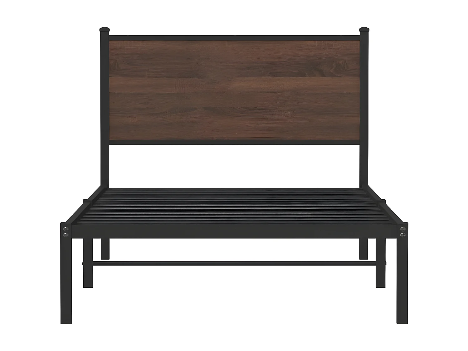 Cadre de lit en métal avec tête de lit chêne marron 100x190 cm