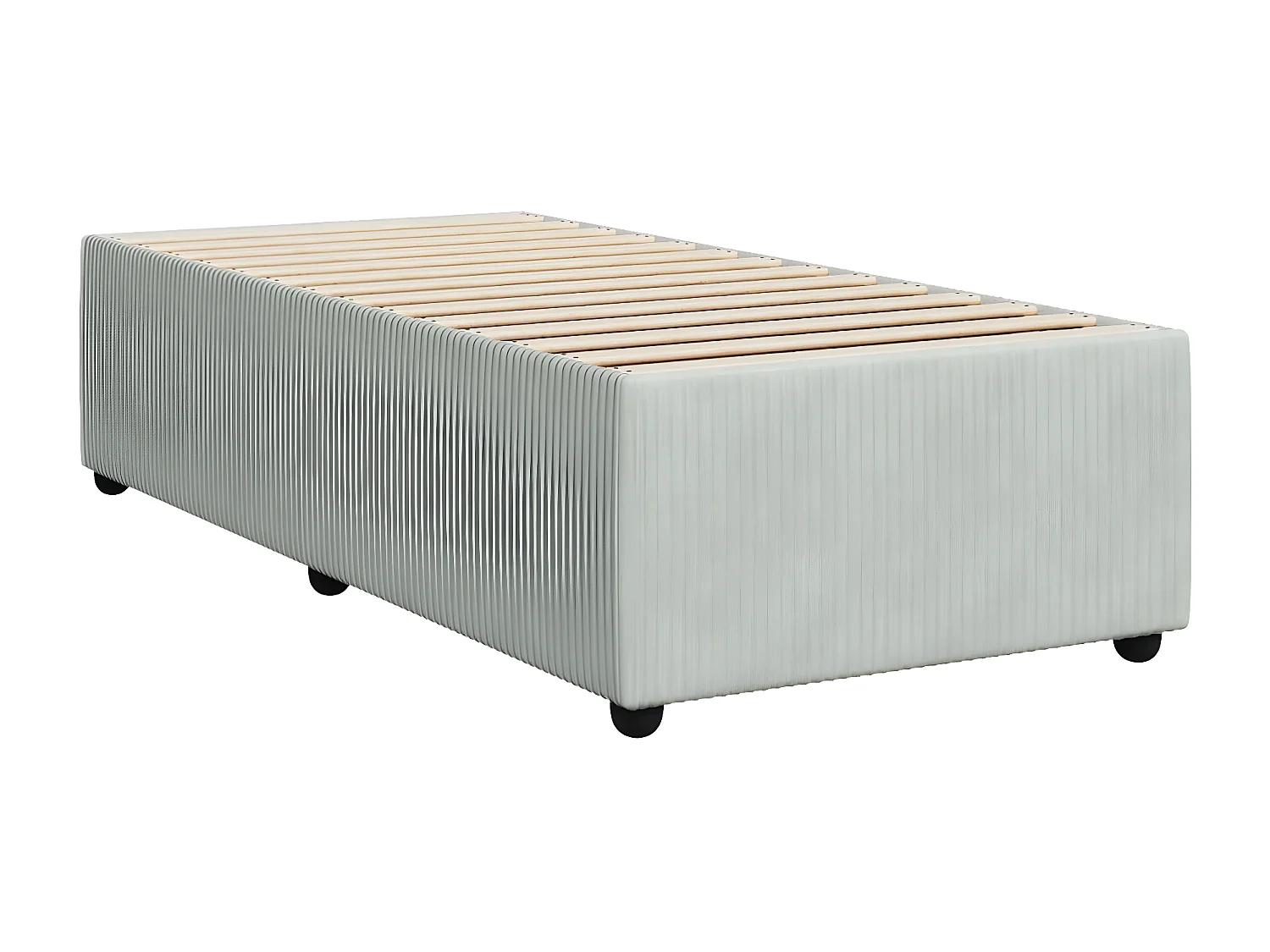 Cadre de lit Gris clair 90x190 cm Velours