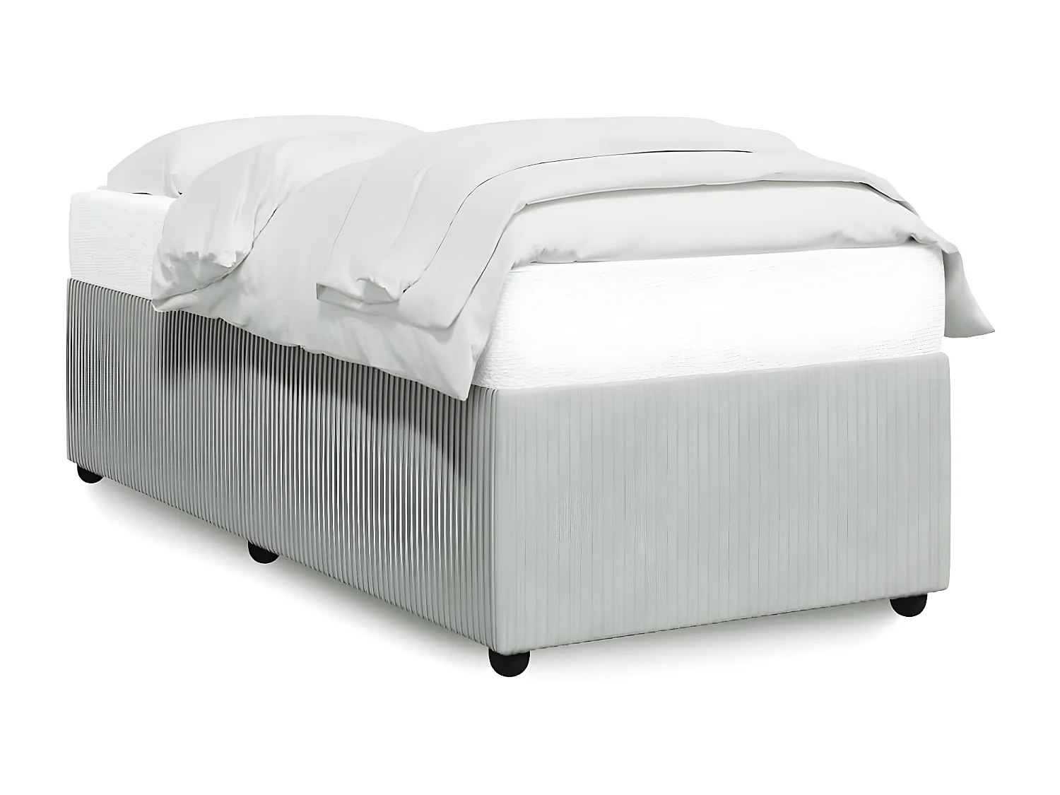 Estructura de cama de terciopelo gris claro 90x190 cm