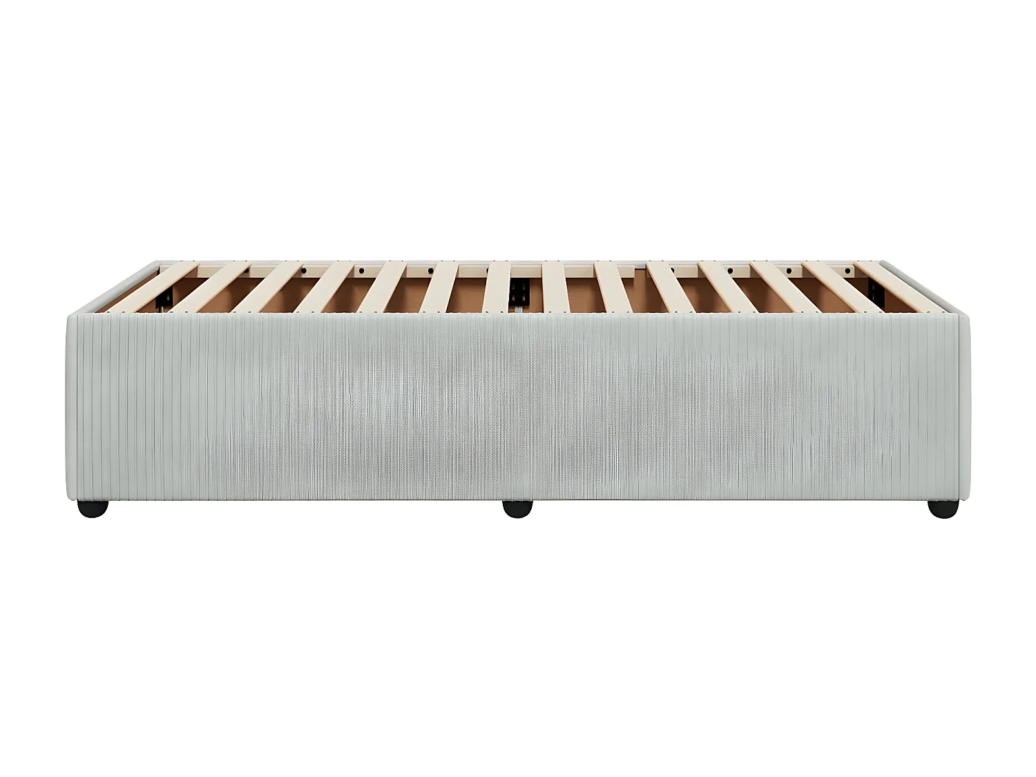 Estructura de cama de terciopelo gris claro 90x190 cm