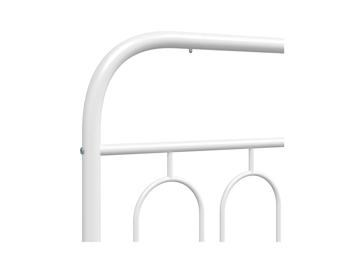 Estructura de cama de metal con cabecero blanco 90x190 cm