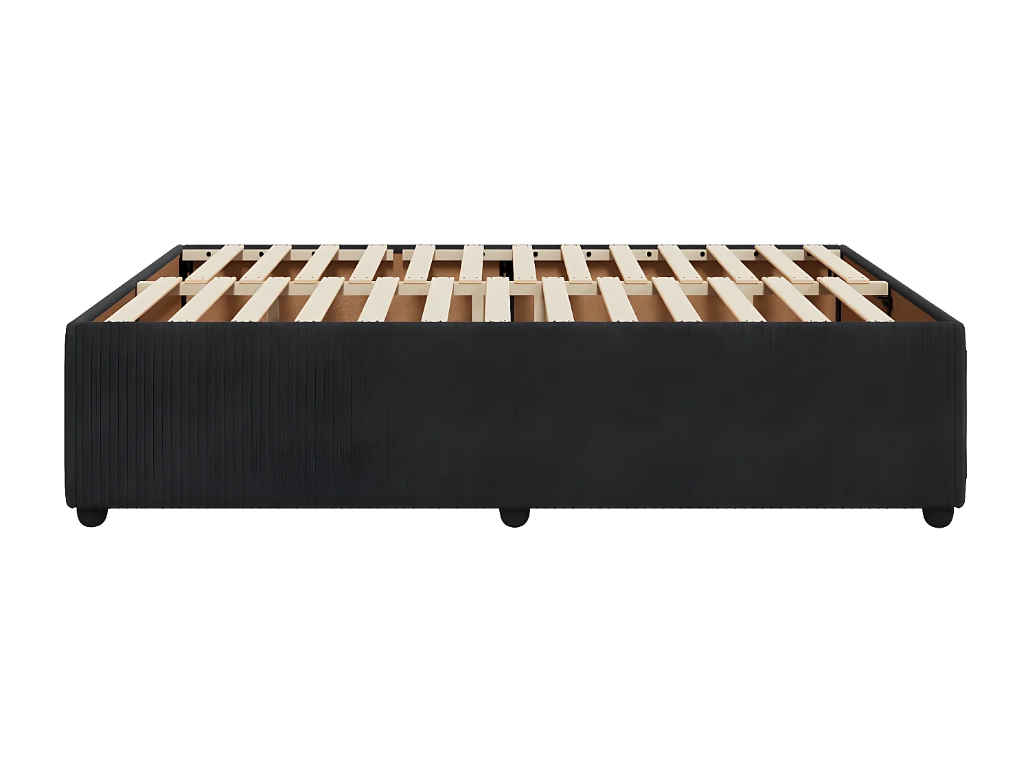 Estrutura de cama 160x200 cm veludo preto