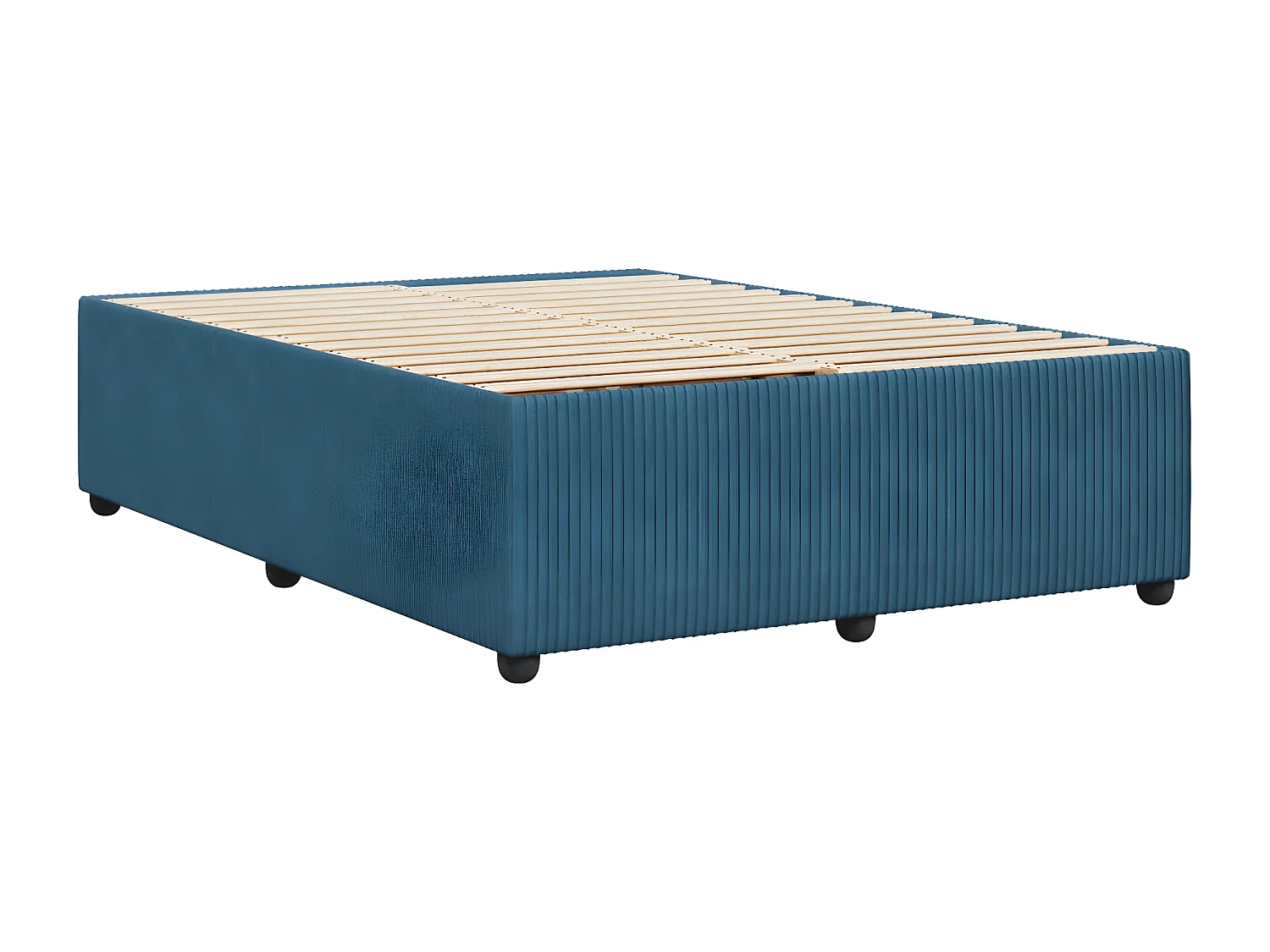 Cadre de lit bleu 160x200 cm velours