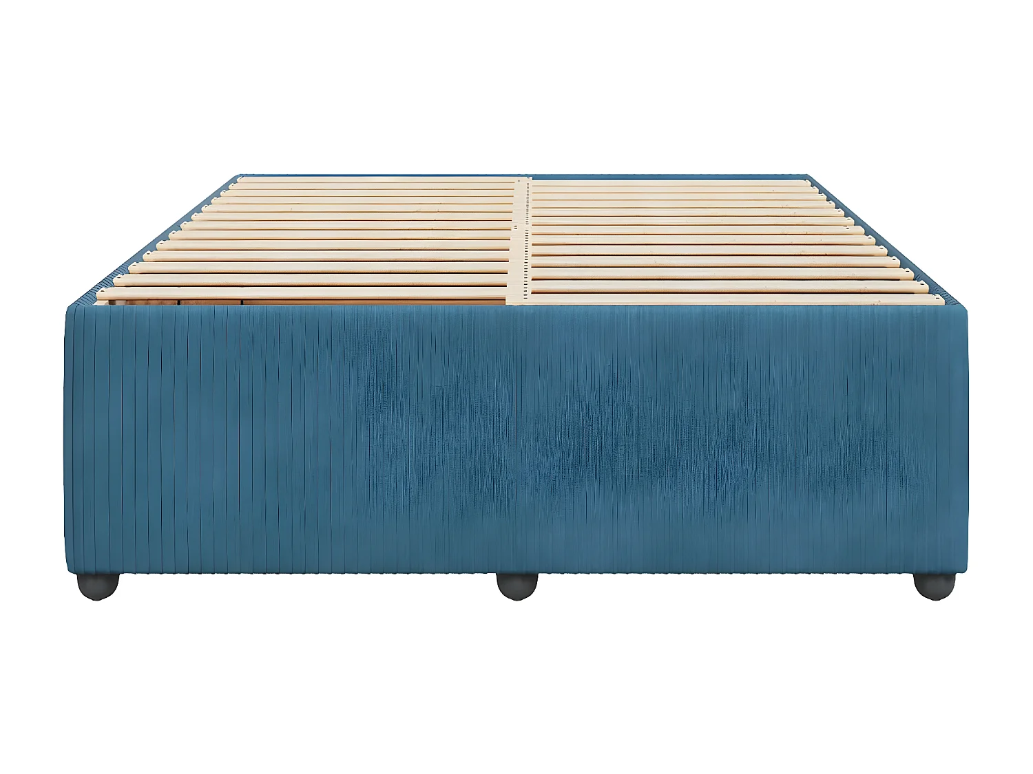 Cadre de lit bleu 160x200 cm velours