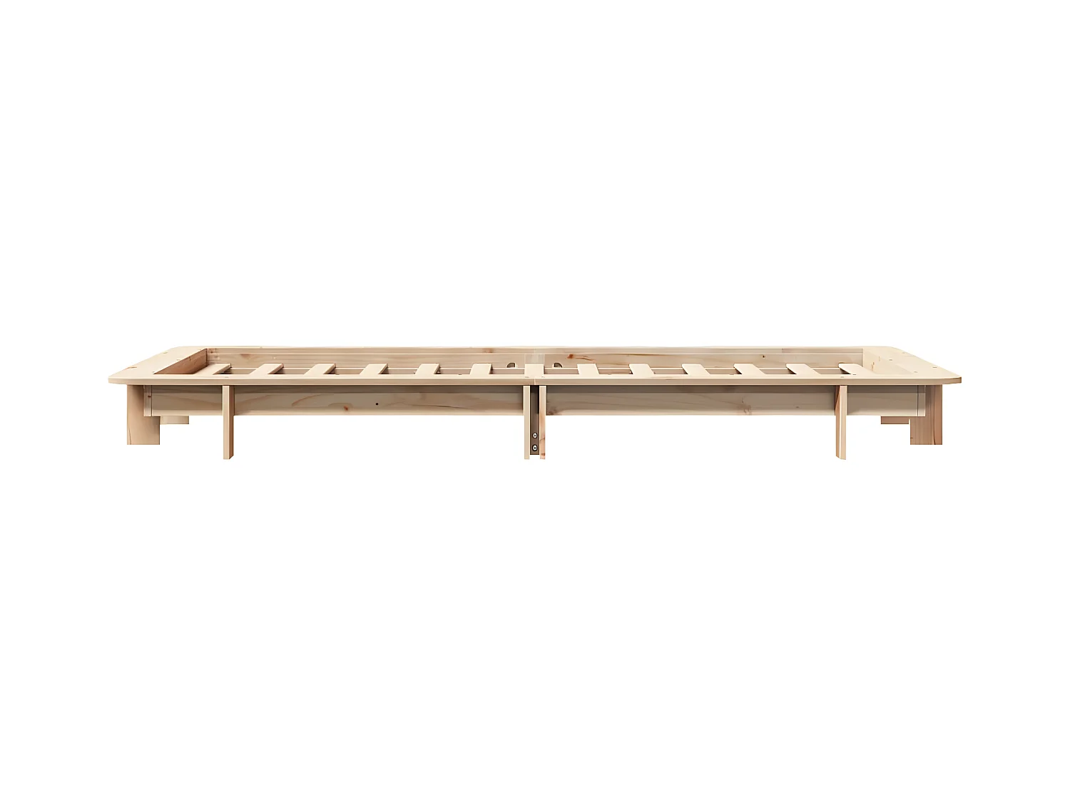 Cadre de lit sans matelas 75x190 cm bois de pin massif