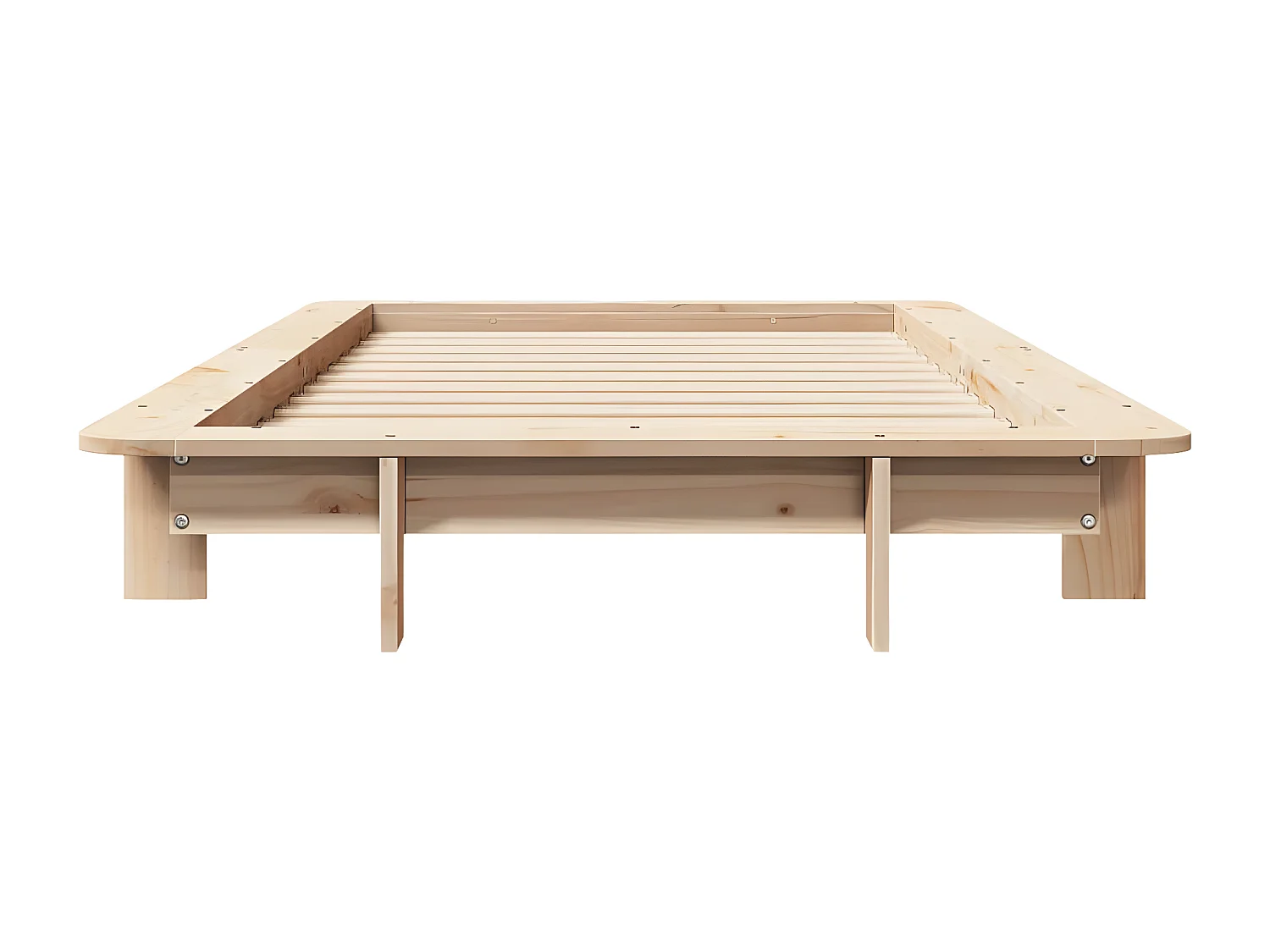 Cadre de lit sans matelas 75x190 cm bois de pin massif