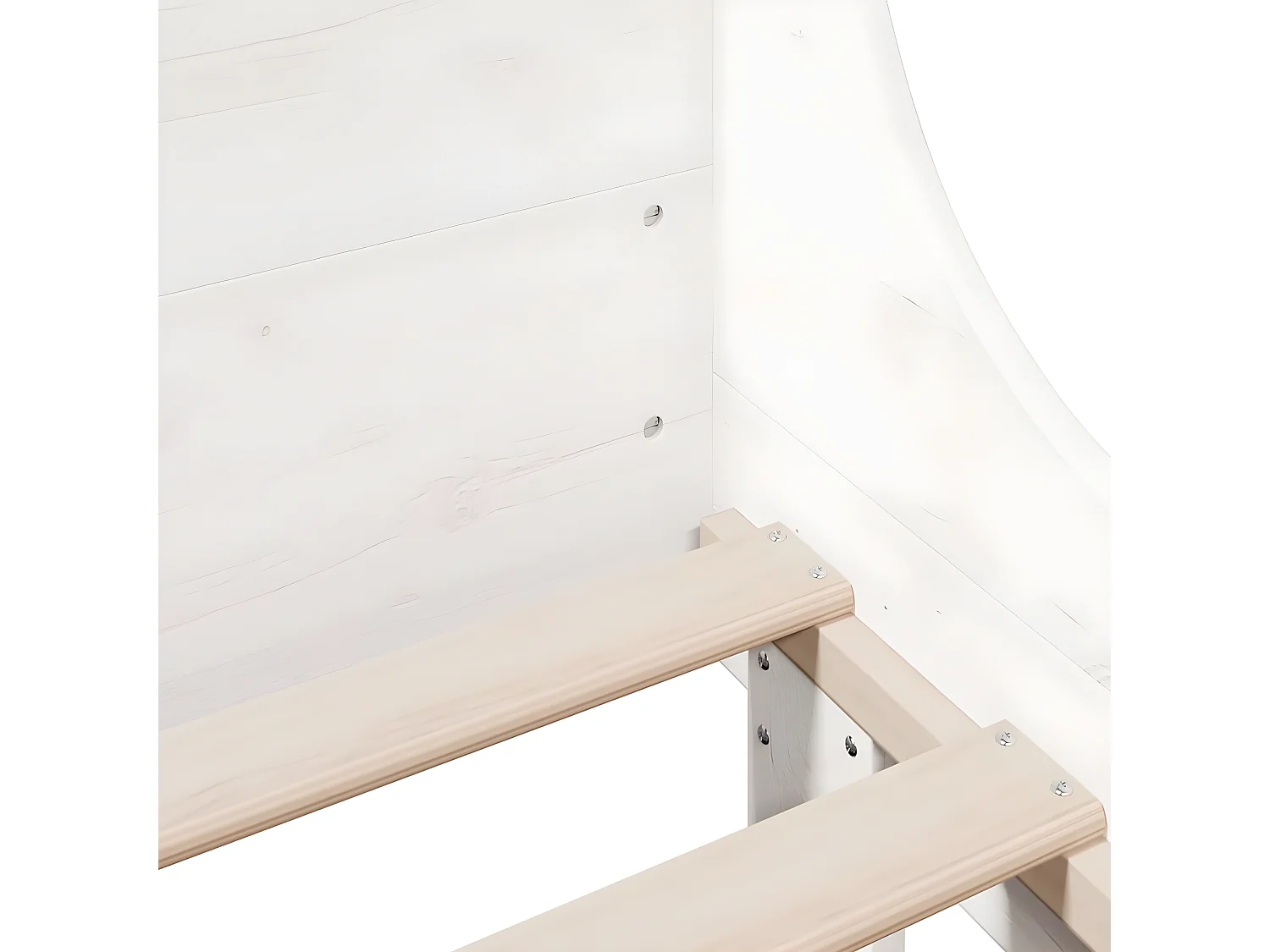 Cama sem colchão 140x190 cm madeira de pinho maciça branco