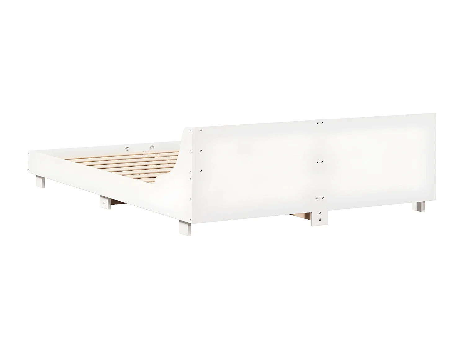 Estructura de cama sin colchón madera de pino blanca 140x200 cm