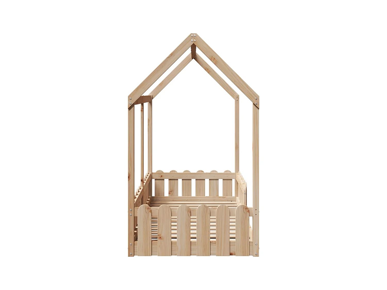 Cadre de lit d'enfants forme de maison 80x160cm bois pin massif