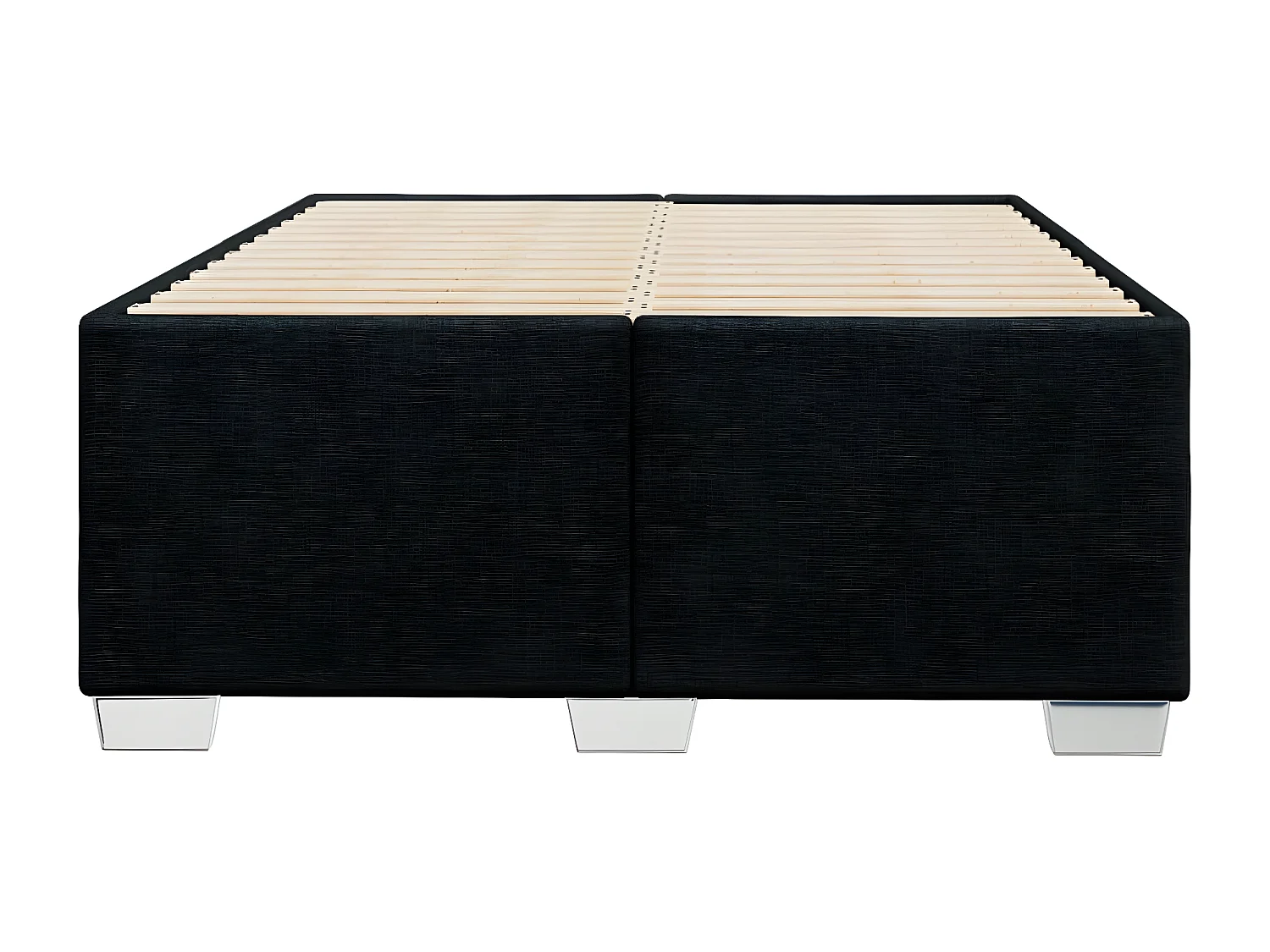 Cadre de lit Noir 120x200 cm Tissu