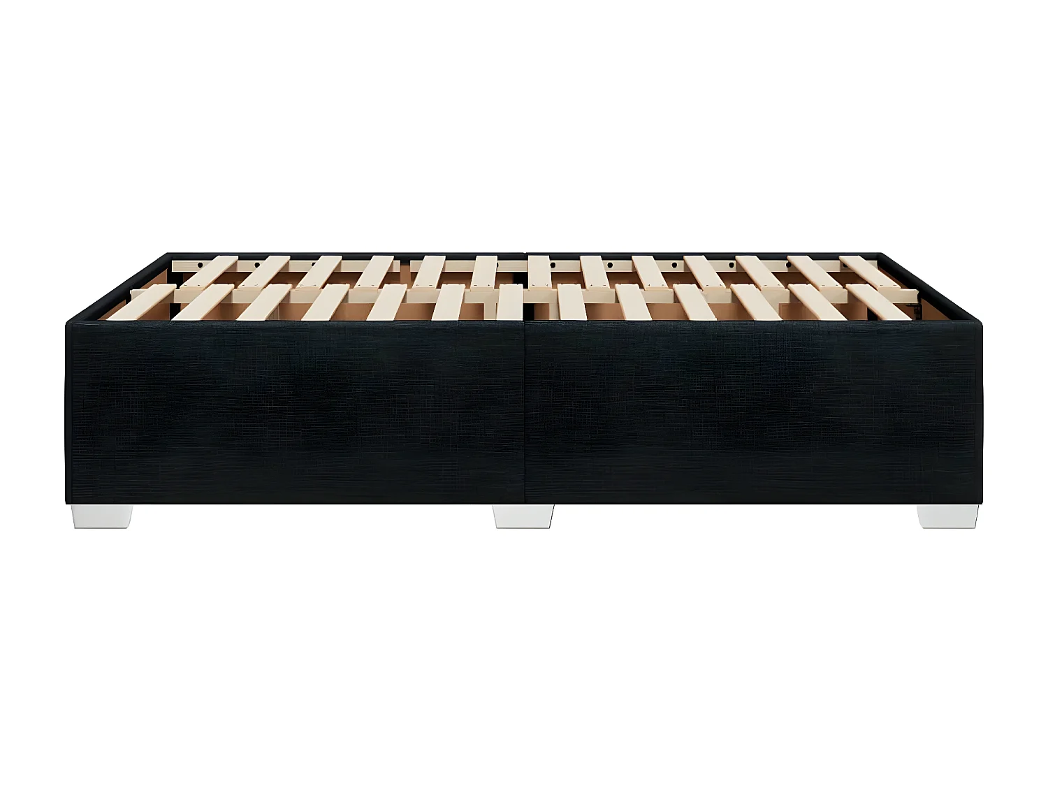 Cadre de lit Noir 120x200 cm Tissu