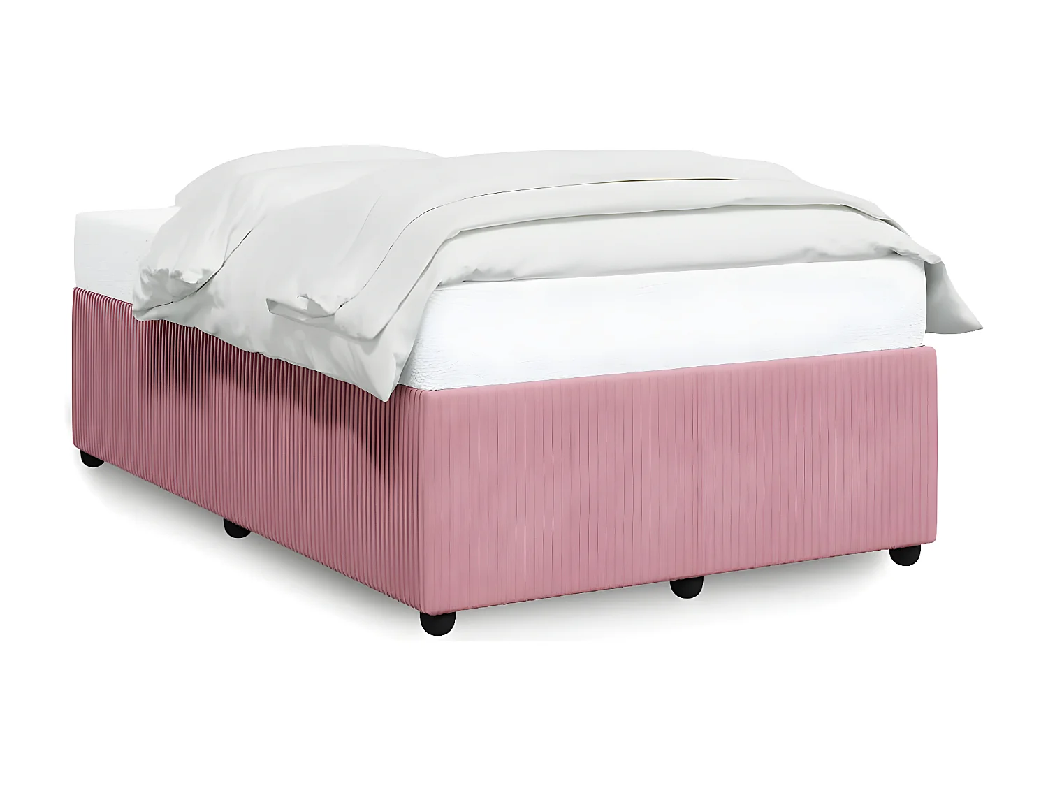 Cadre de lit rose 120x190 cm velours