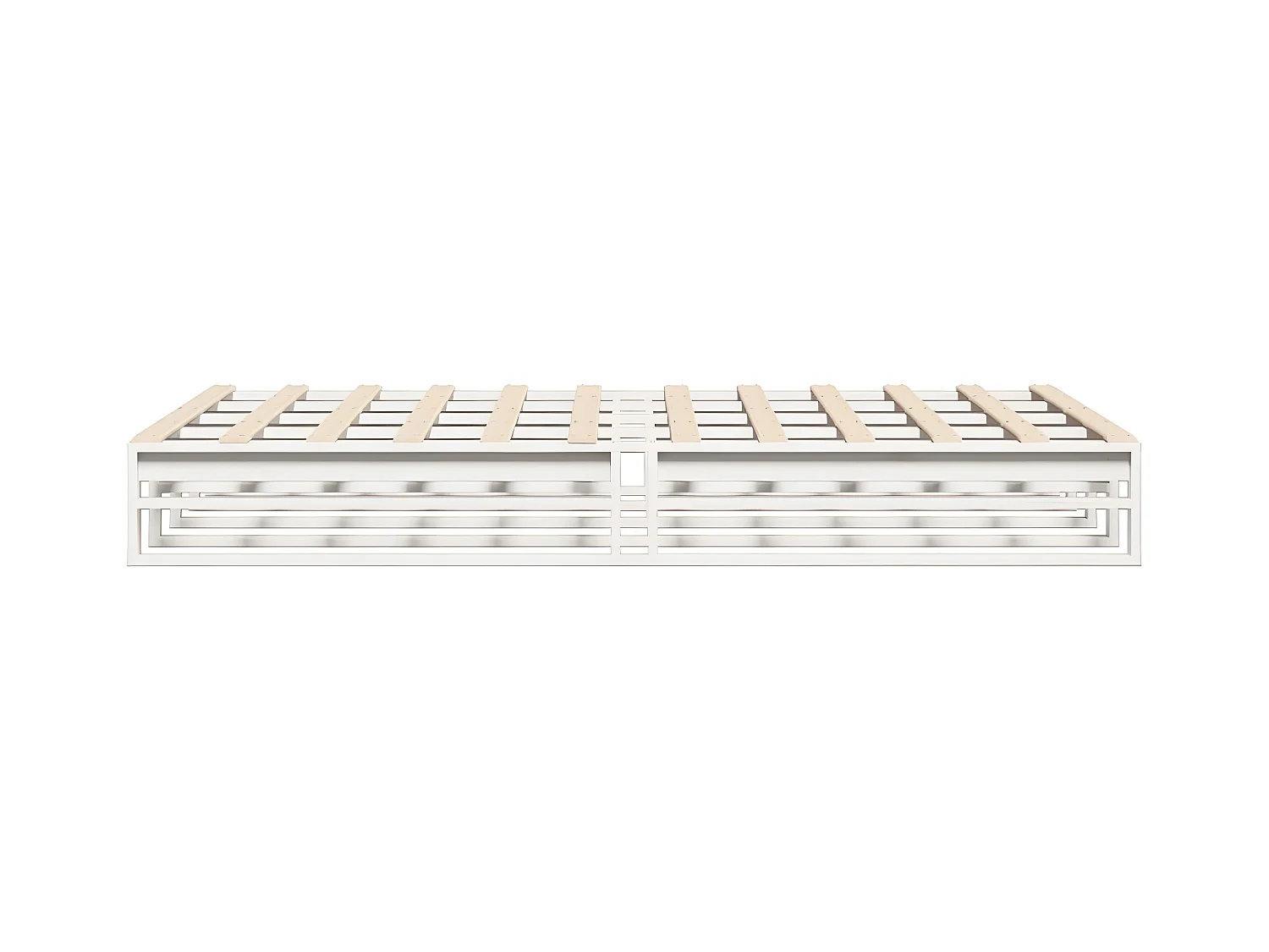 Cadre de lit sans matelas blanc 160x200 cm bois de pin massif