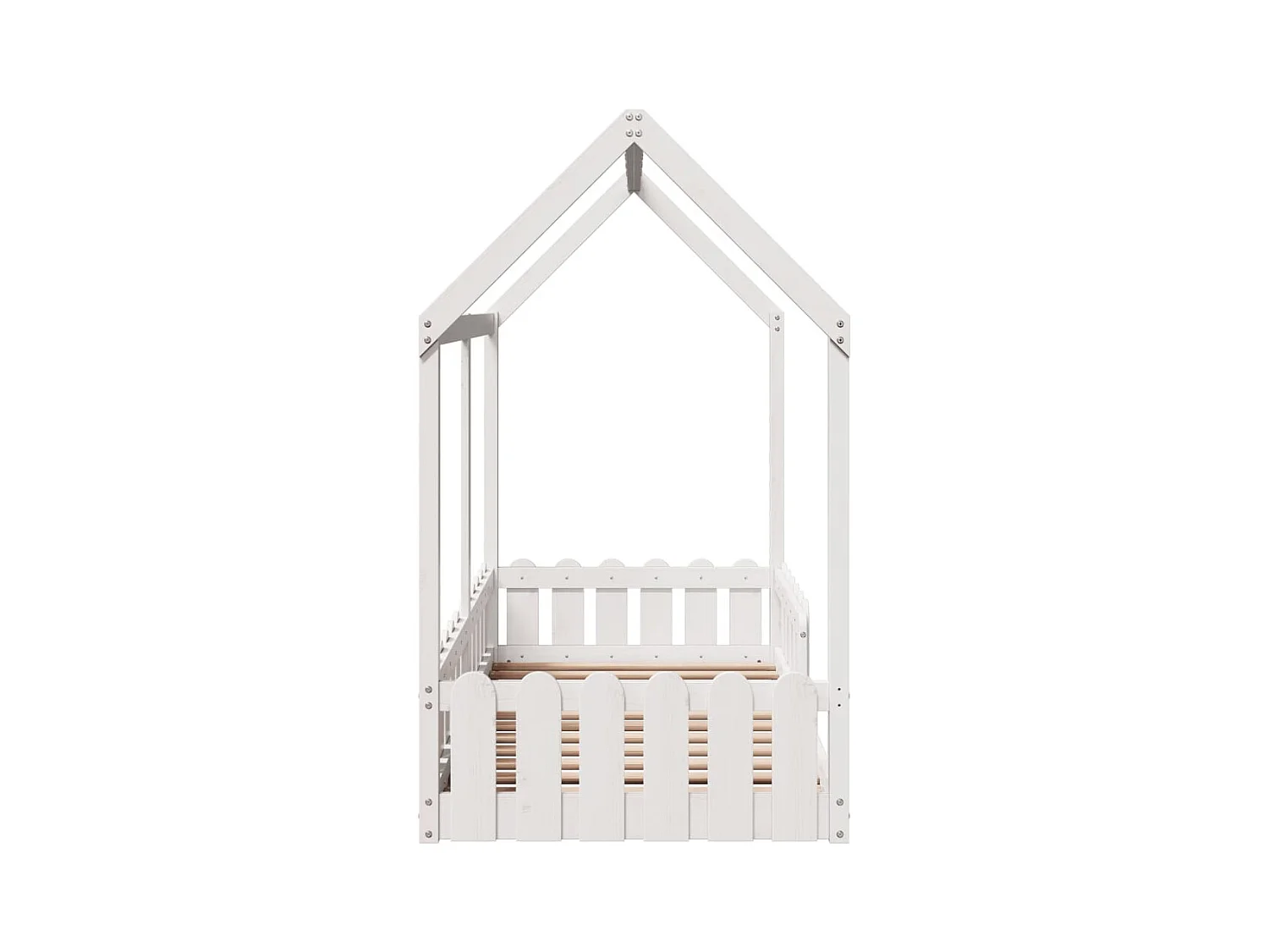 Cadre de lit d'enfants forme de maison 80x160cm bois pin massif