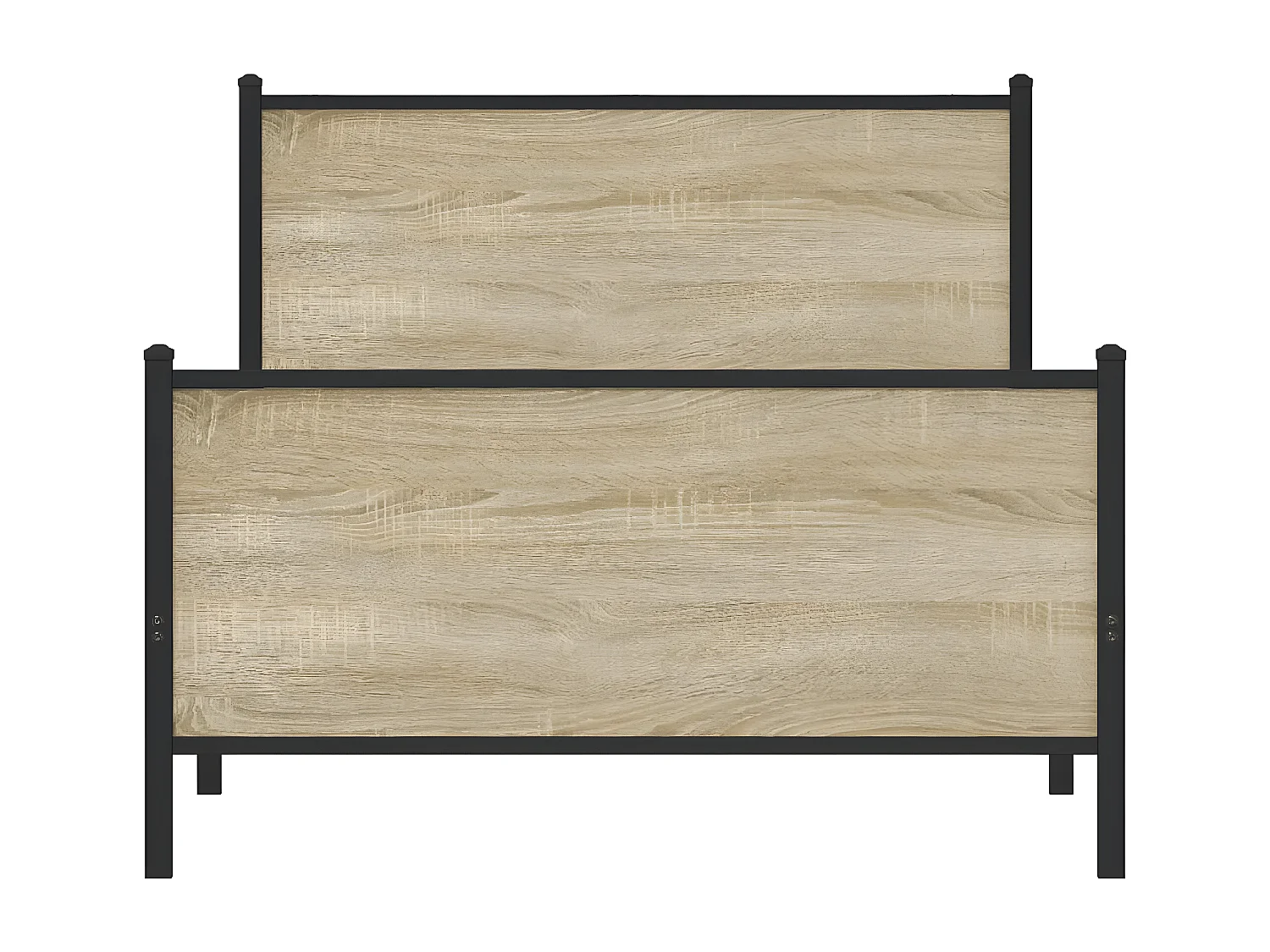 Cadre de lit métal avec tête de lit et pied de lit 100x200 cm