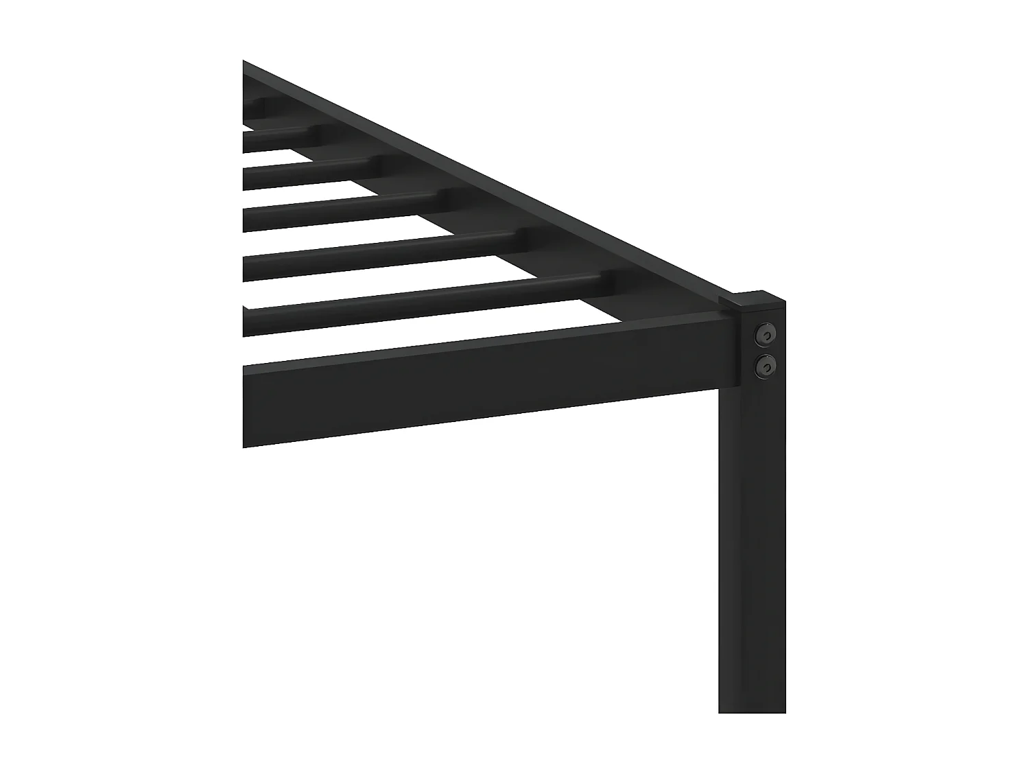 Estrutura cama com cabeceira 107x203 cm metal carvalho castanho