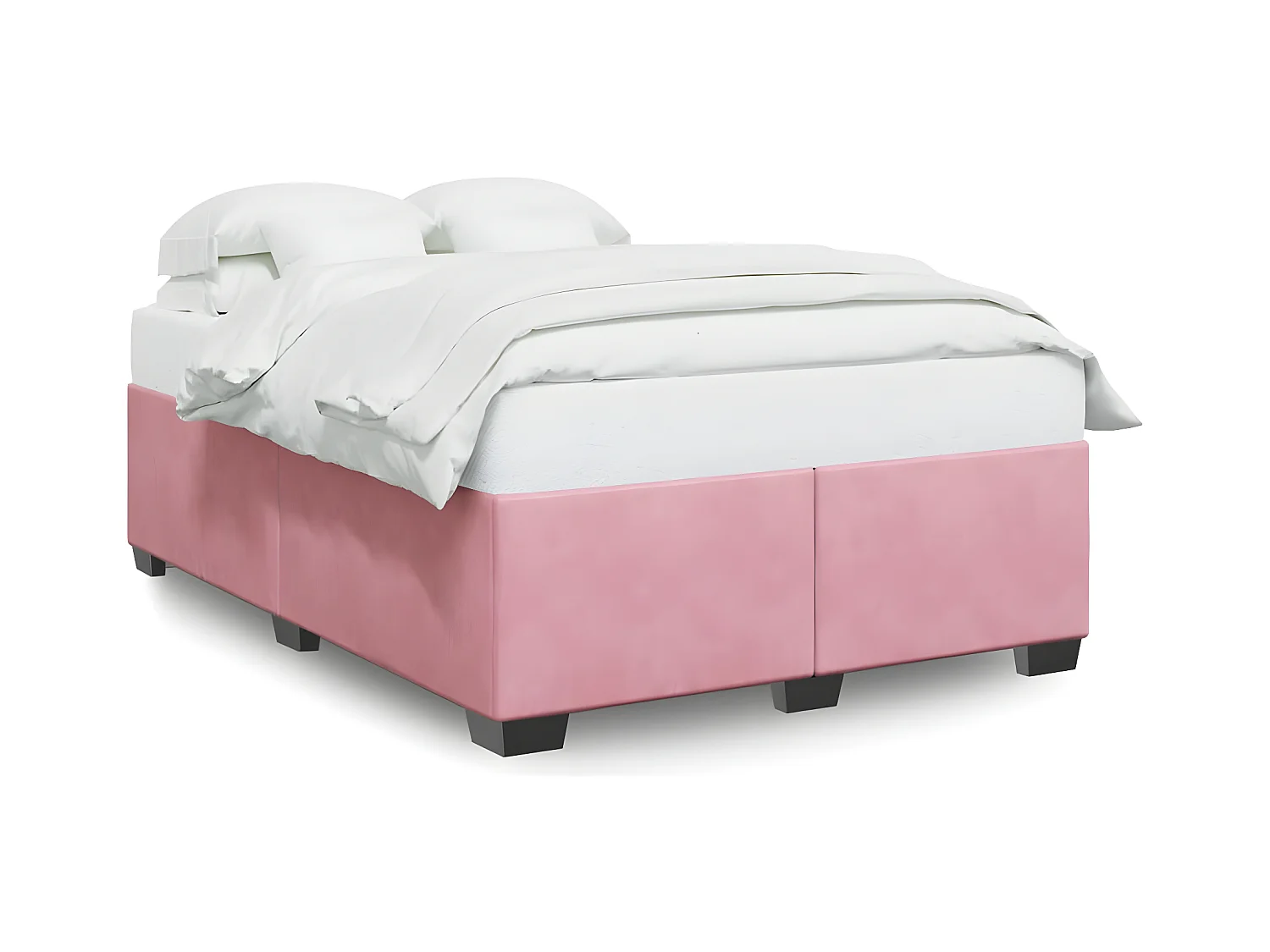 Cadre de lit Rose 160x200 cm Velours