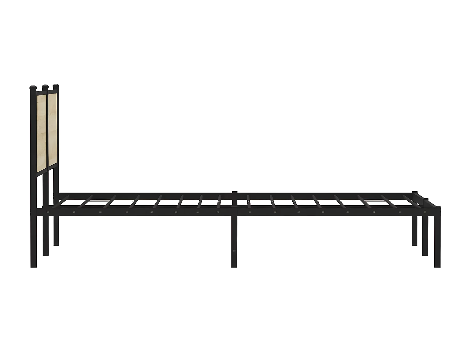 Estrutura de cama com cabeceira 140x190cm metal carvalho sonoma