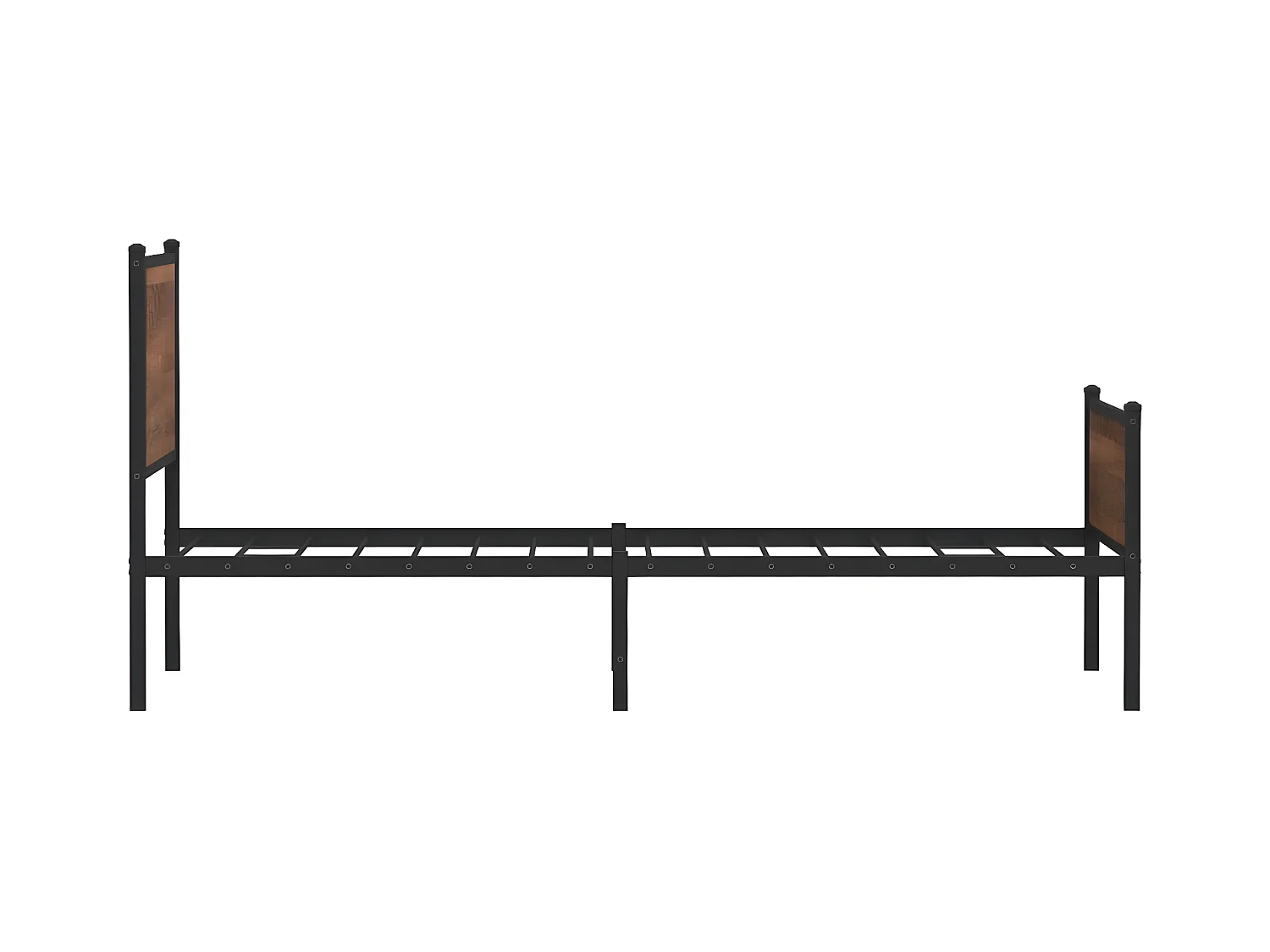 Cadre de lit métal avec tête de lit et pied de lit 107x203 cm