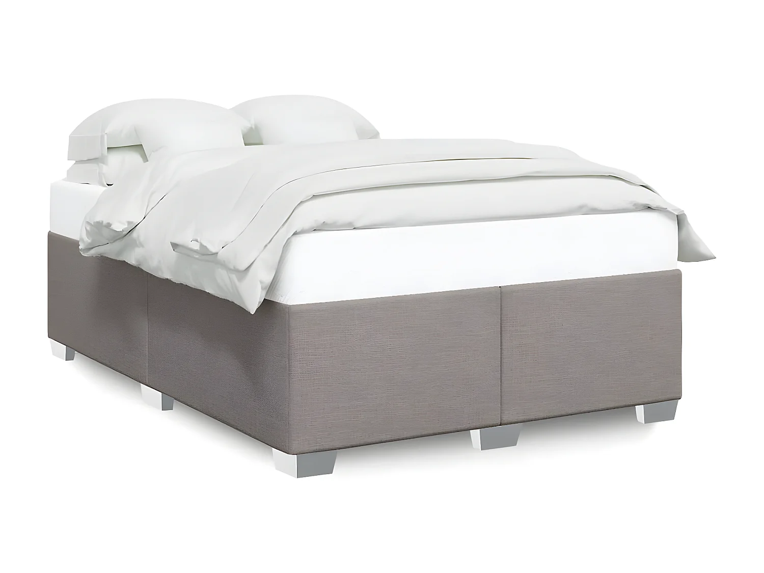 Cadre de lit Taupe 140x190 cm Tissu
