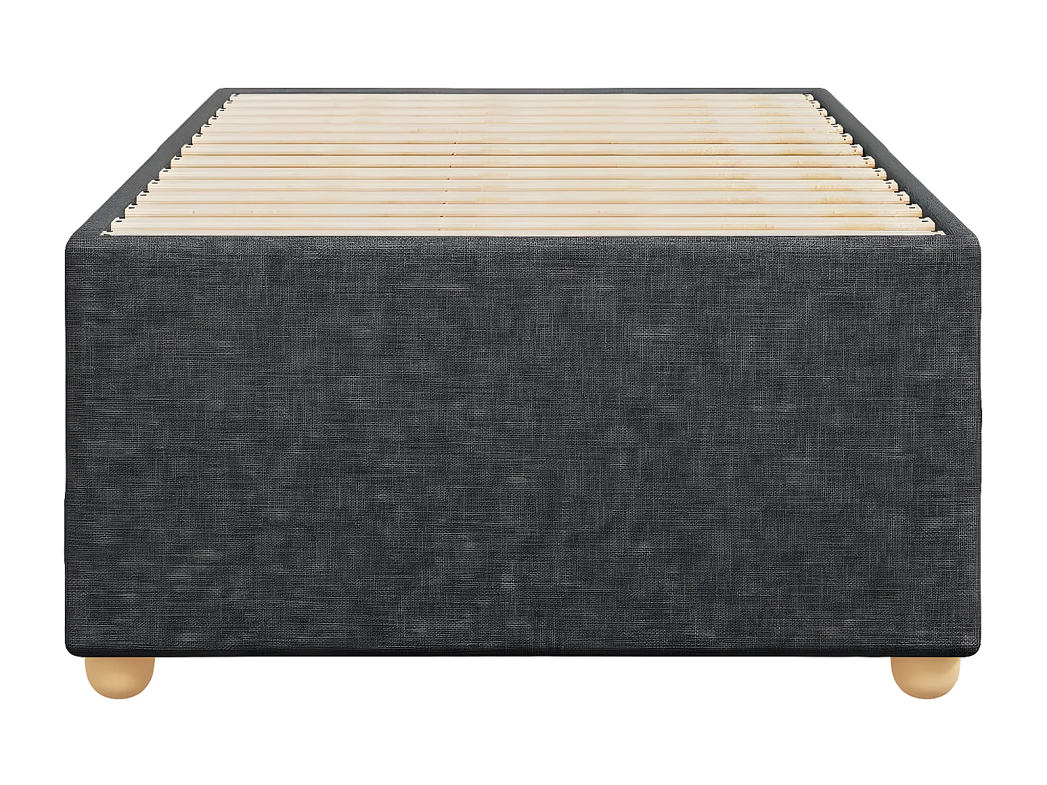 Cadre de lit Gris foncé 90x190 cm Tissu