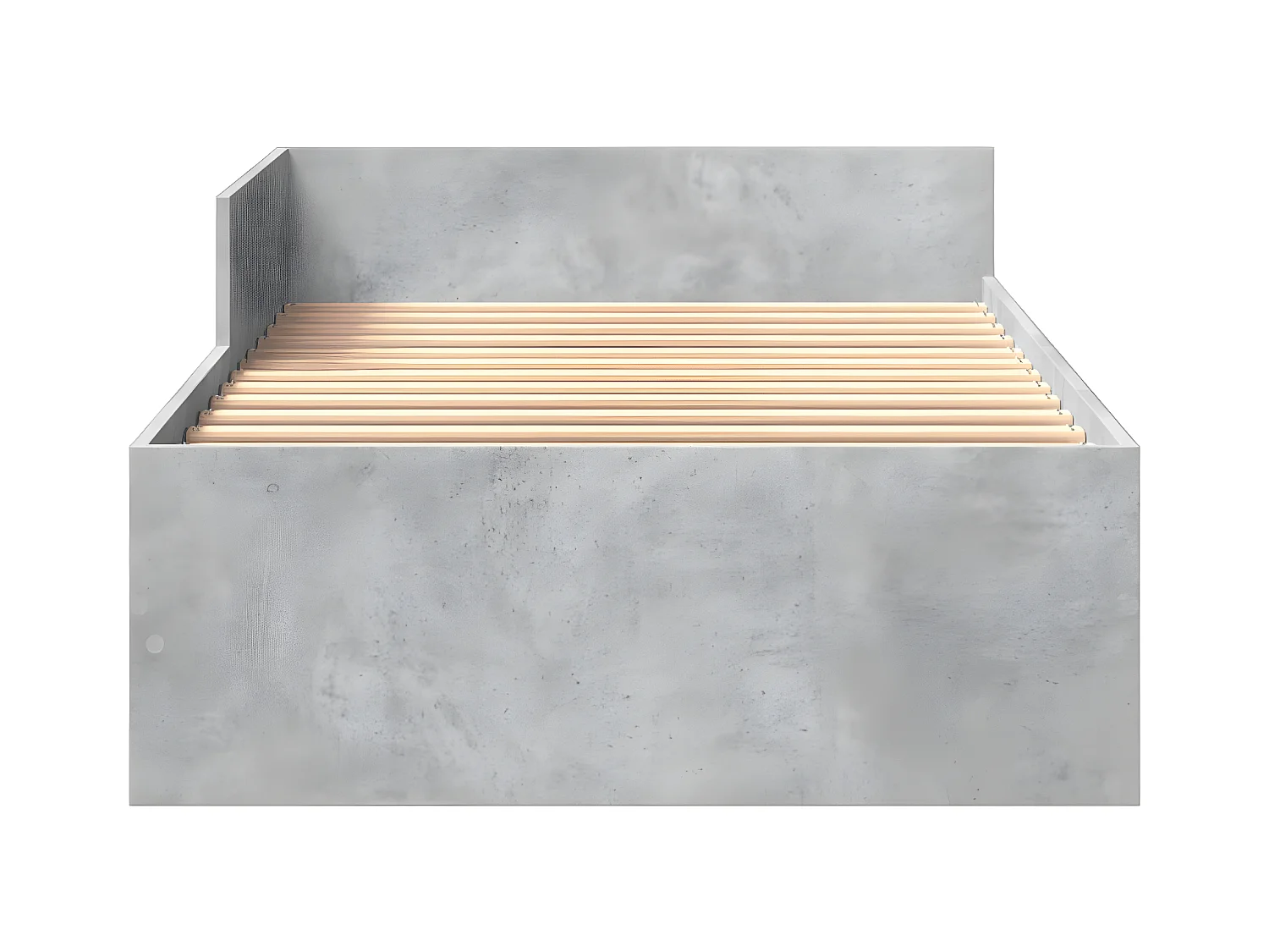 Estructura de cama madera de ingeniería gris hormigón 75x190 cm