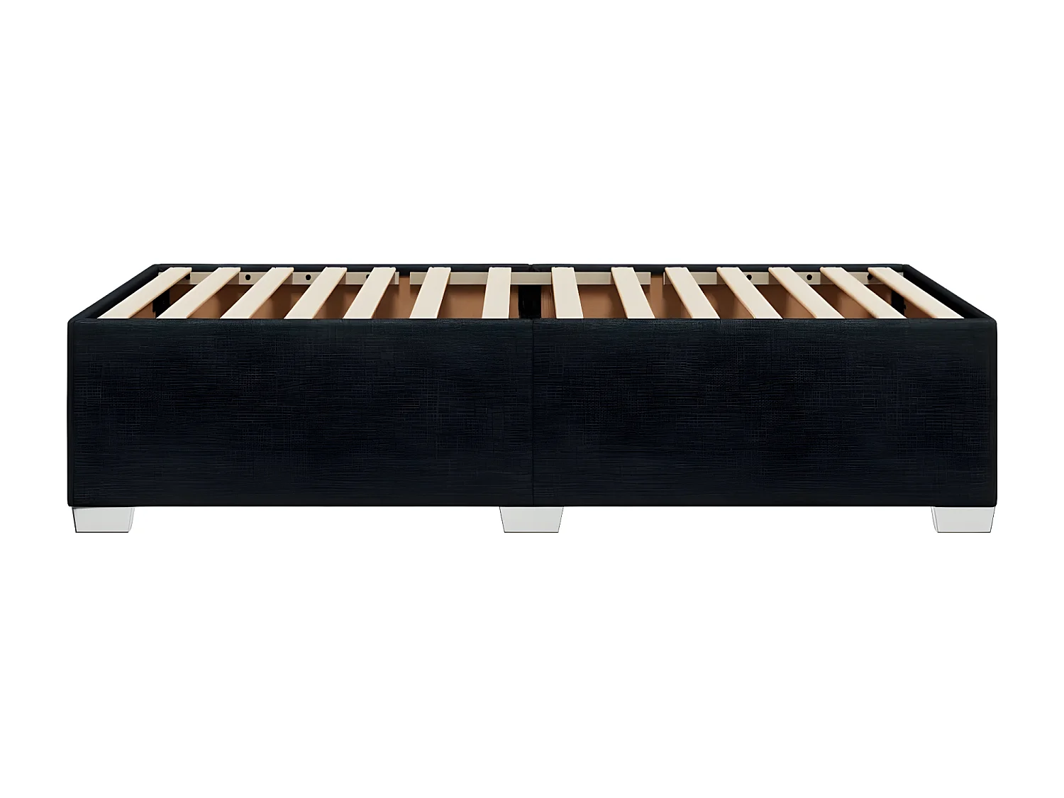 Estructura de cama de tela gris claro 100x200 cm