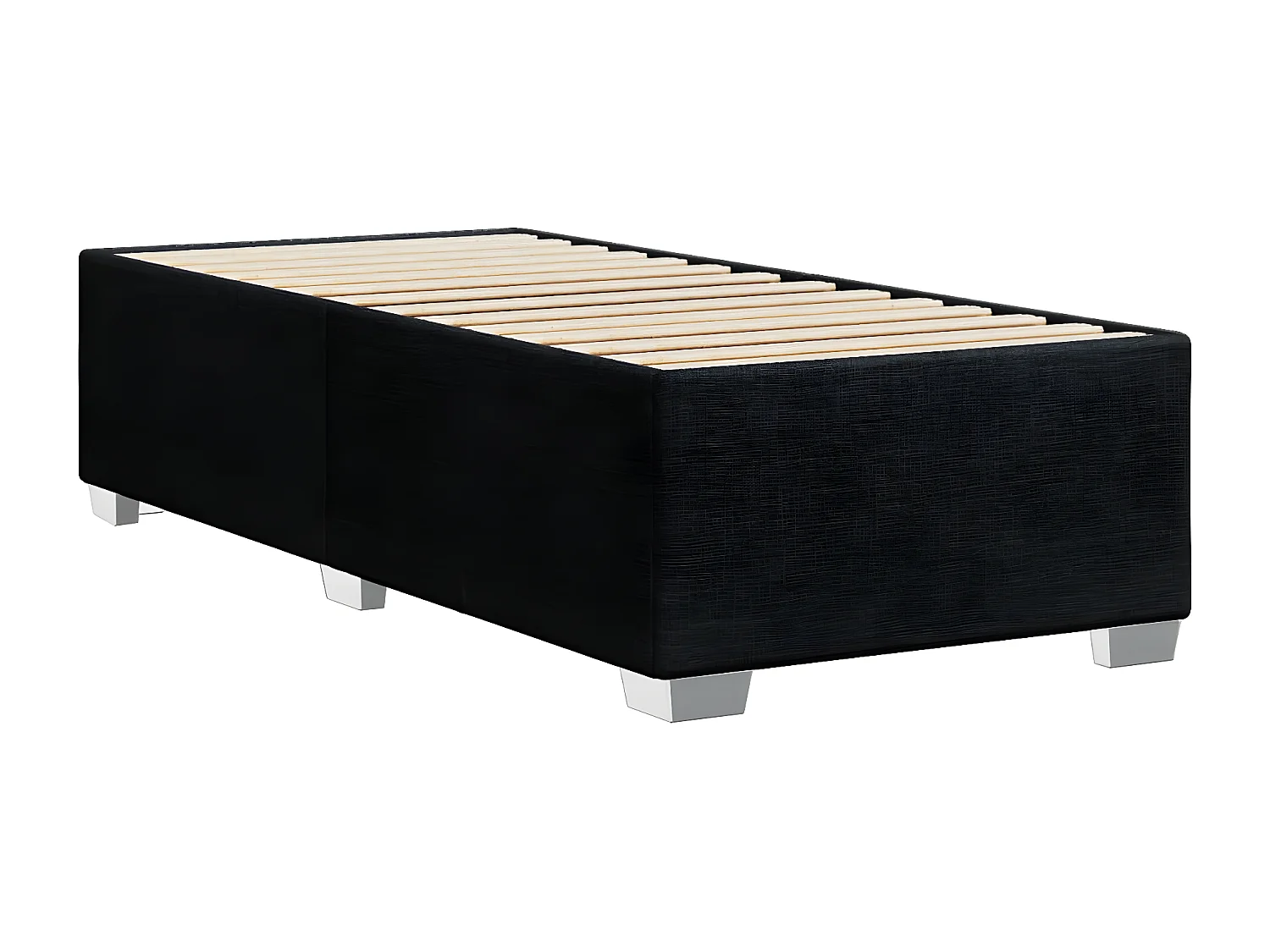 Estructura de cama de tela gris claro 100x200 cm