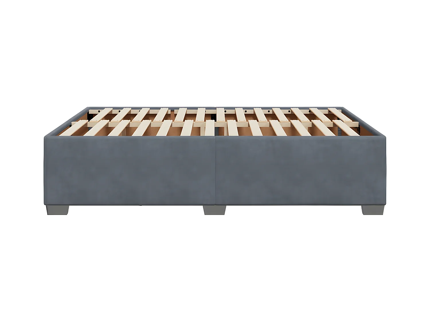 Cadre de lit Gris foncé 140 x 200 cm Velours