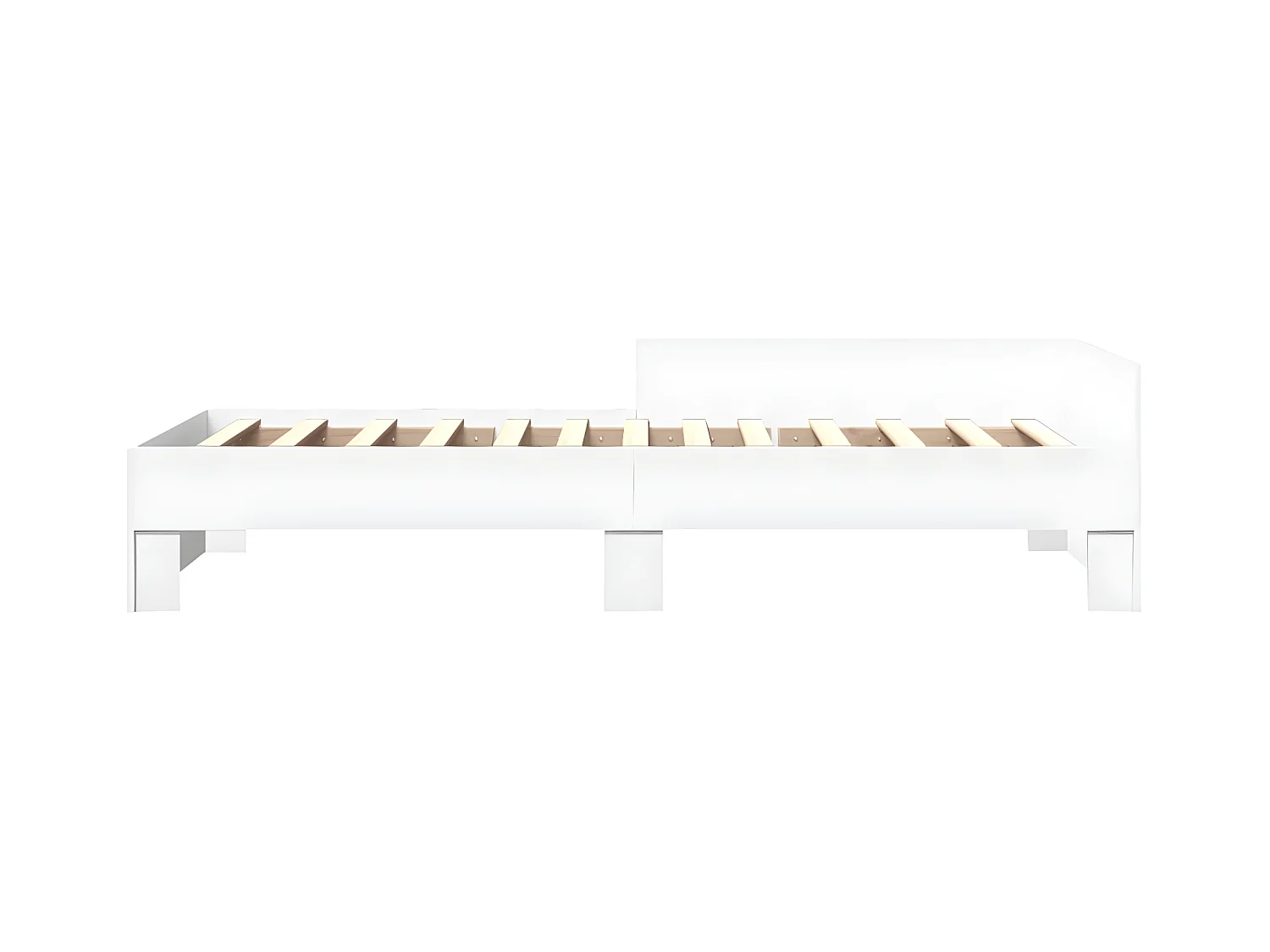 Estrutura de cama 90x190 cm derivados de madeira branco